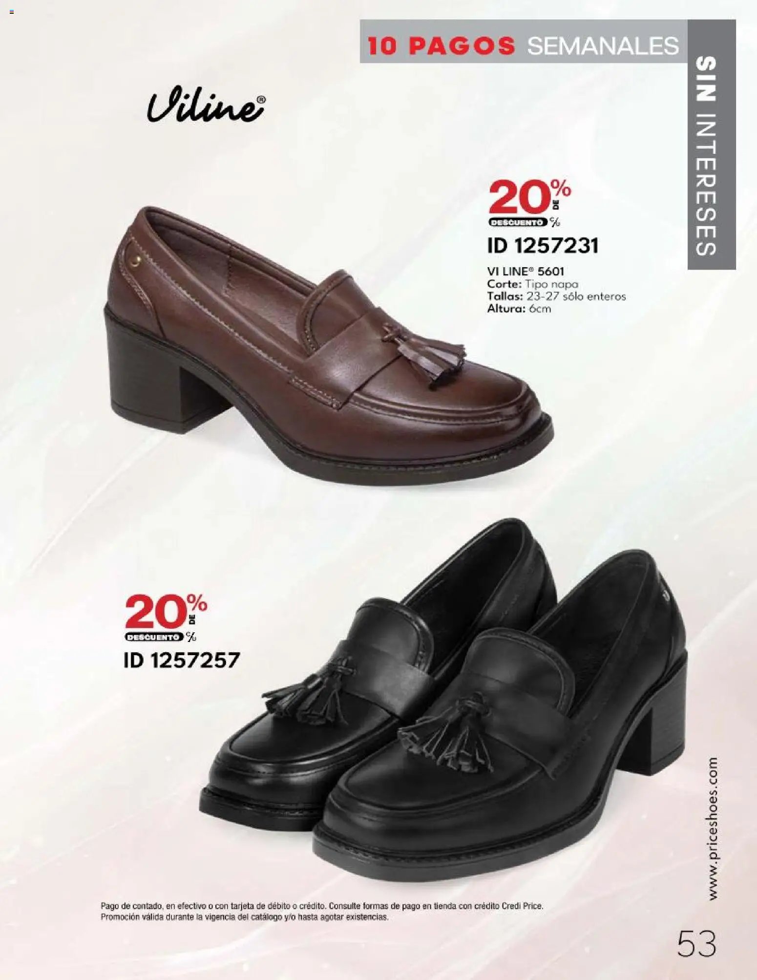 Price Shoes catálogo 10 Pagos Sin Intereses