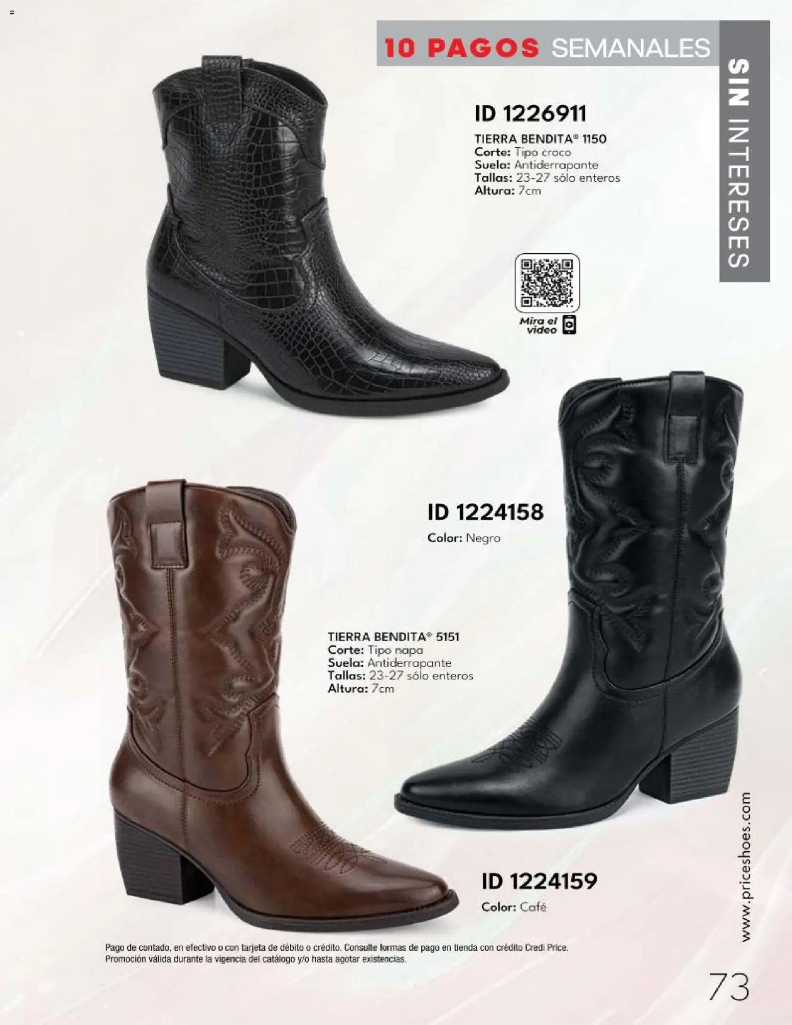 Price Shoes catálogo 10 Pagos Sin Intereses