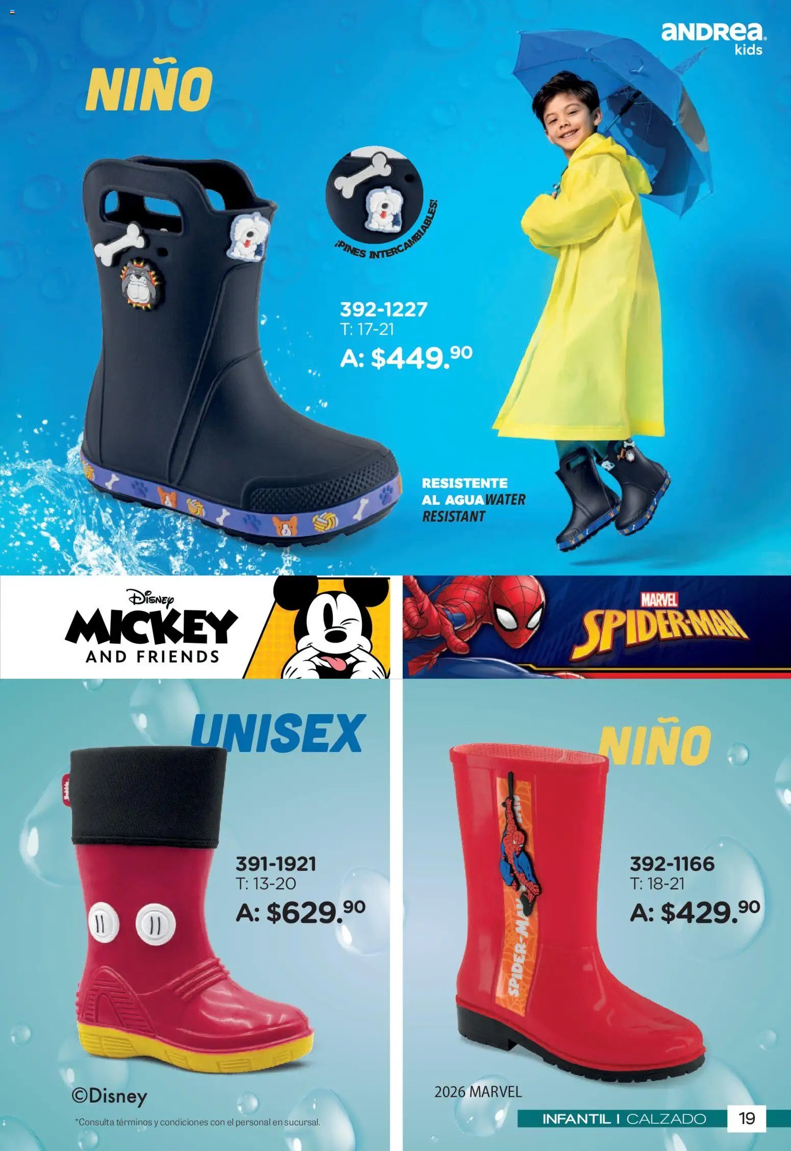 Andrea catálogo Botas de Lluvia
