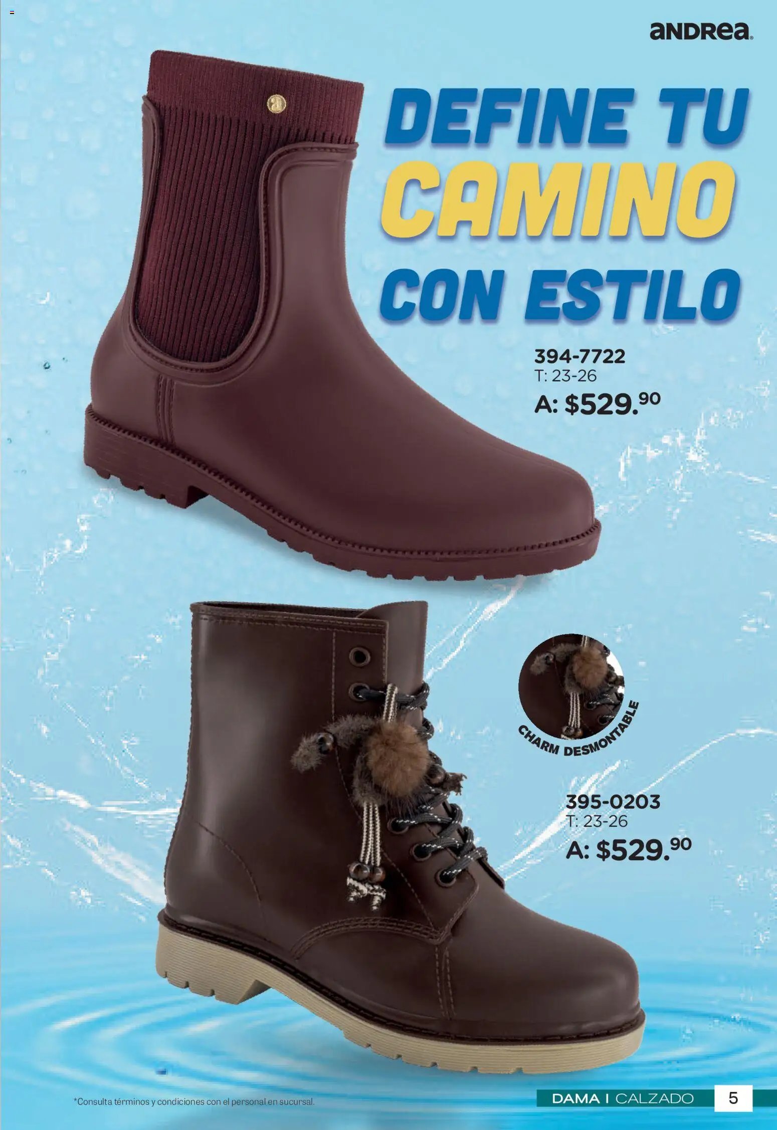 Andrea catálogo Botas de Lluvia