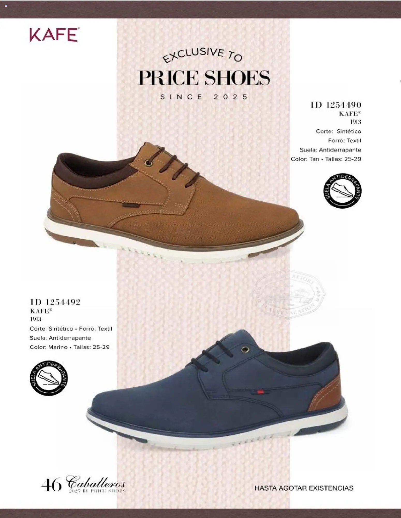 Price Shoes catálogo Caballeros