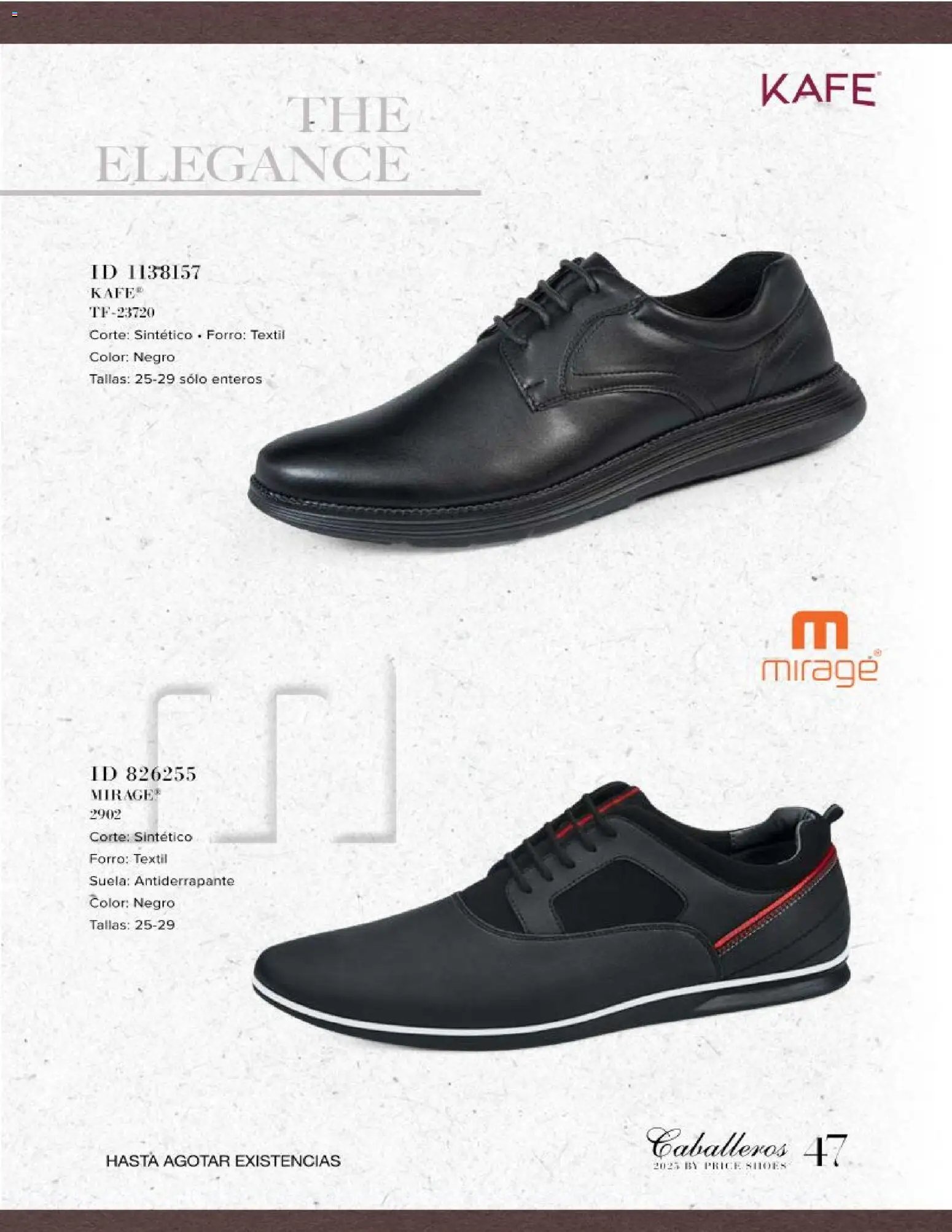 Price Shoes catálogo Caballeros