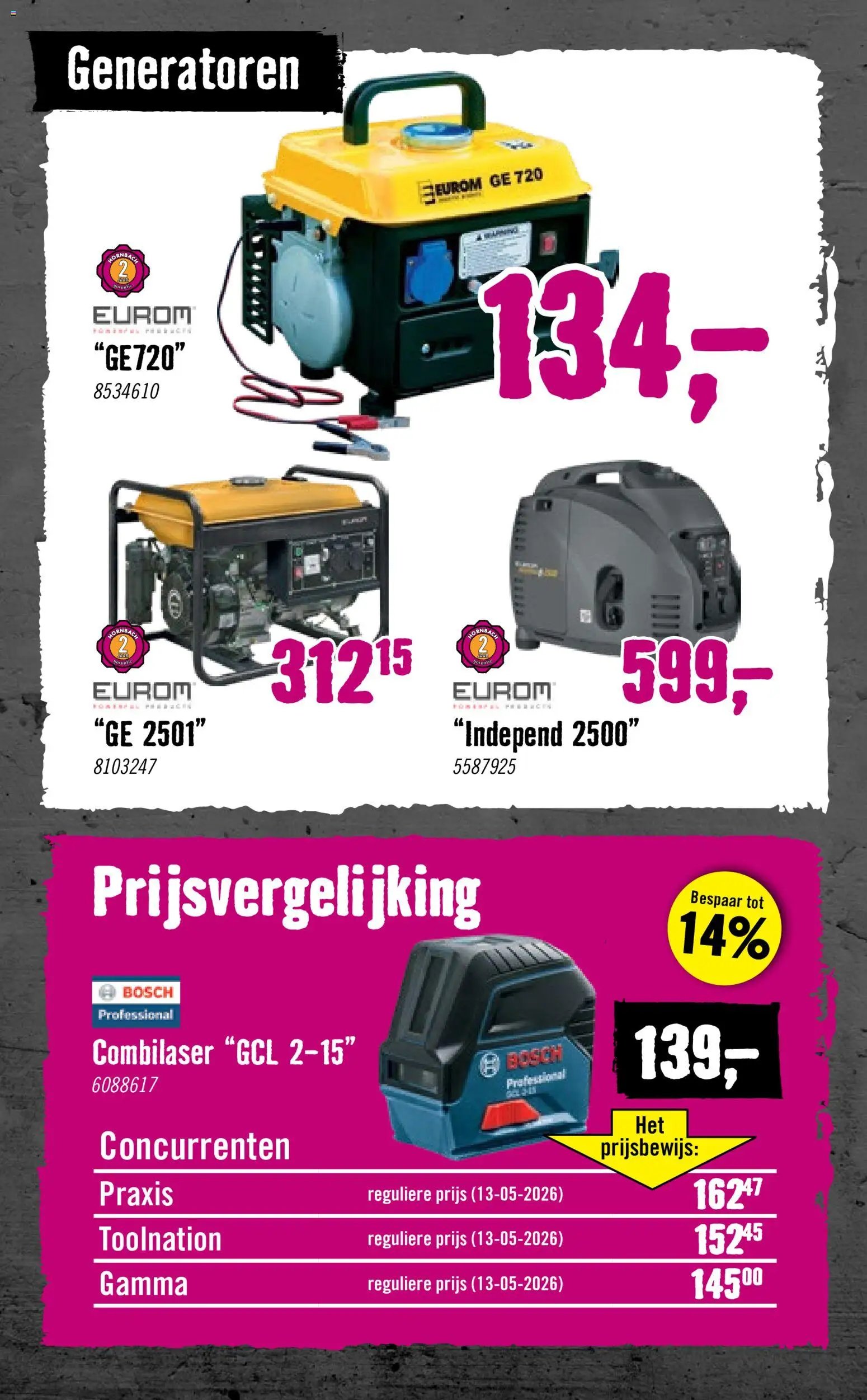 Hornbach folder - Elektra, machines en werkplaastsinrichting