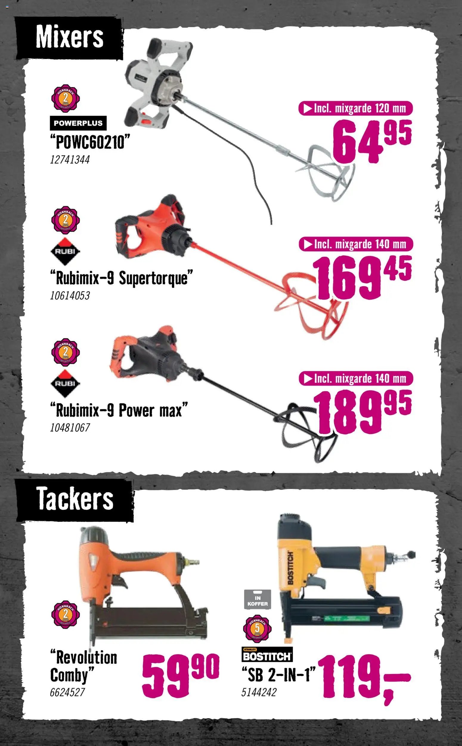 Hornbach folder - Elektra, machines en werkplaastsinrichting