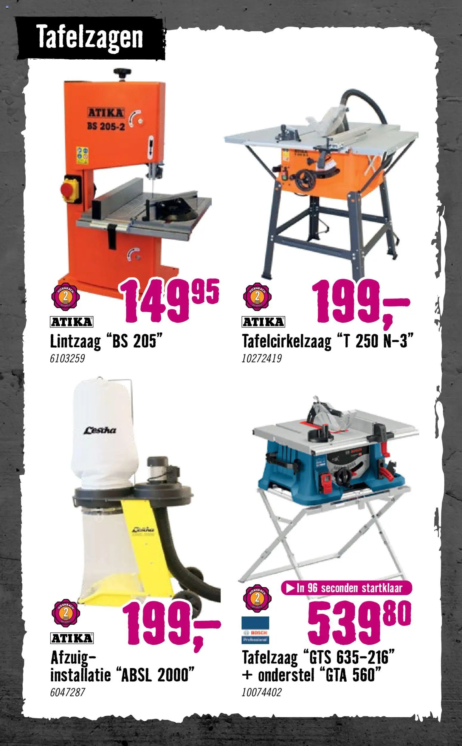 Hornbach folder - Elektra, machines en werkplaastsinrichting