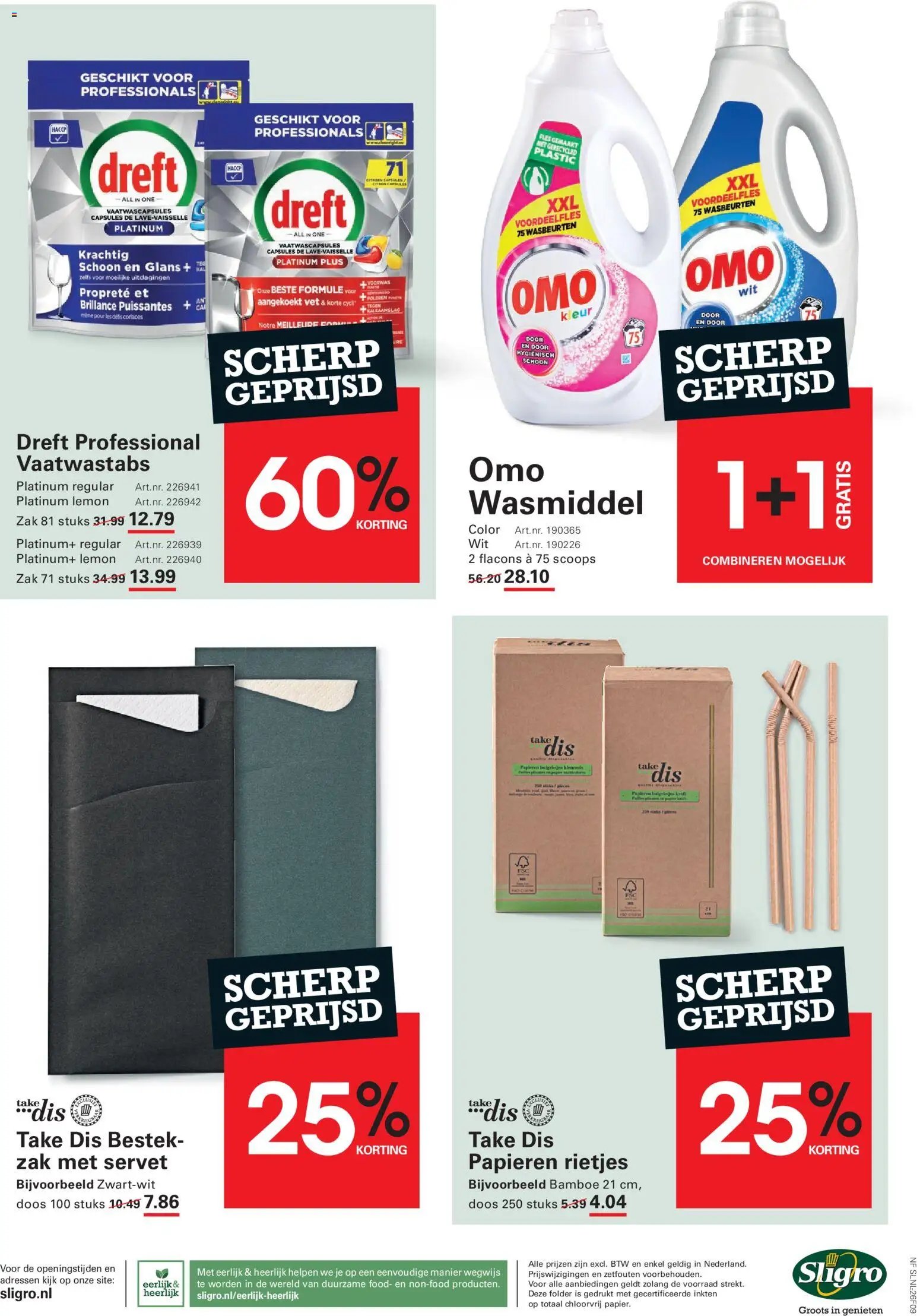 Sligro folder - Big Deals Bar-Café