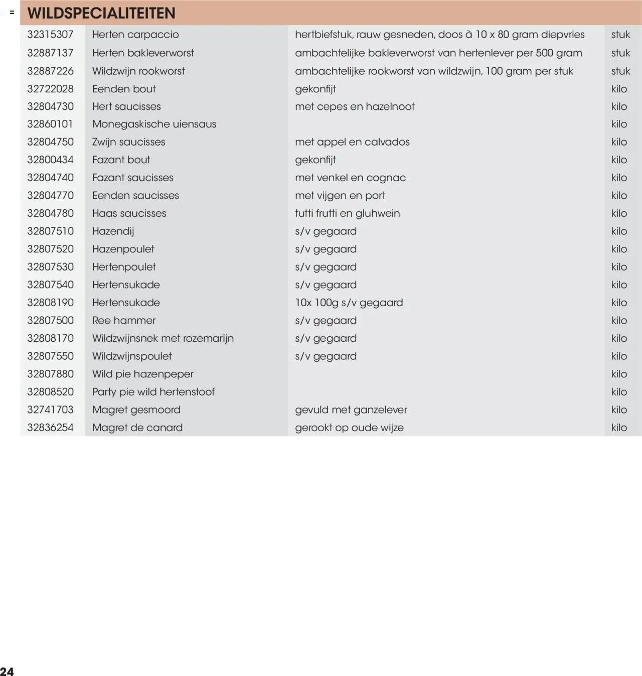 Hanos - Wildbrochure 2025/2026