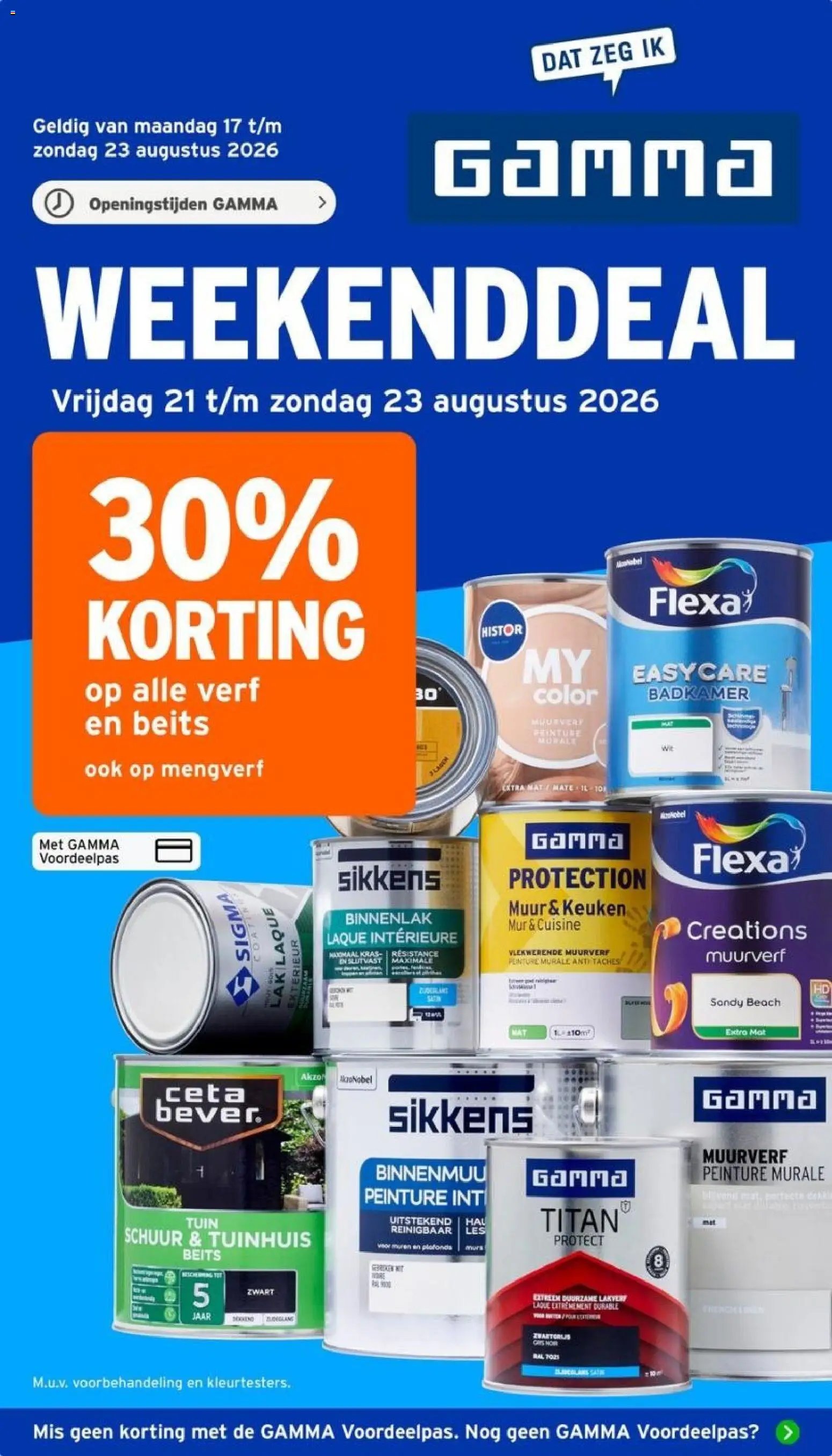GAMMA folder - Weekenddeal