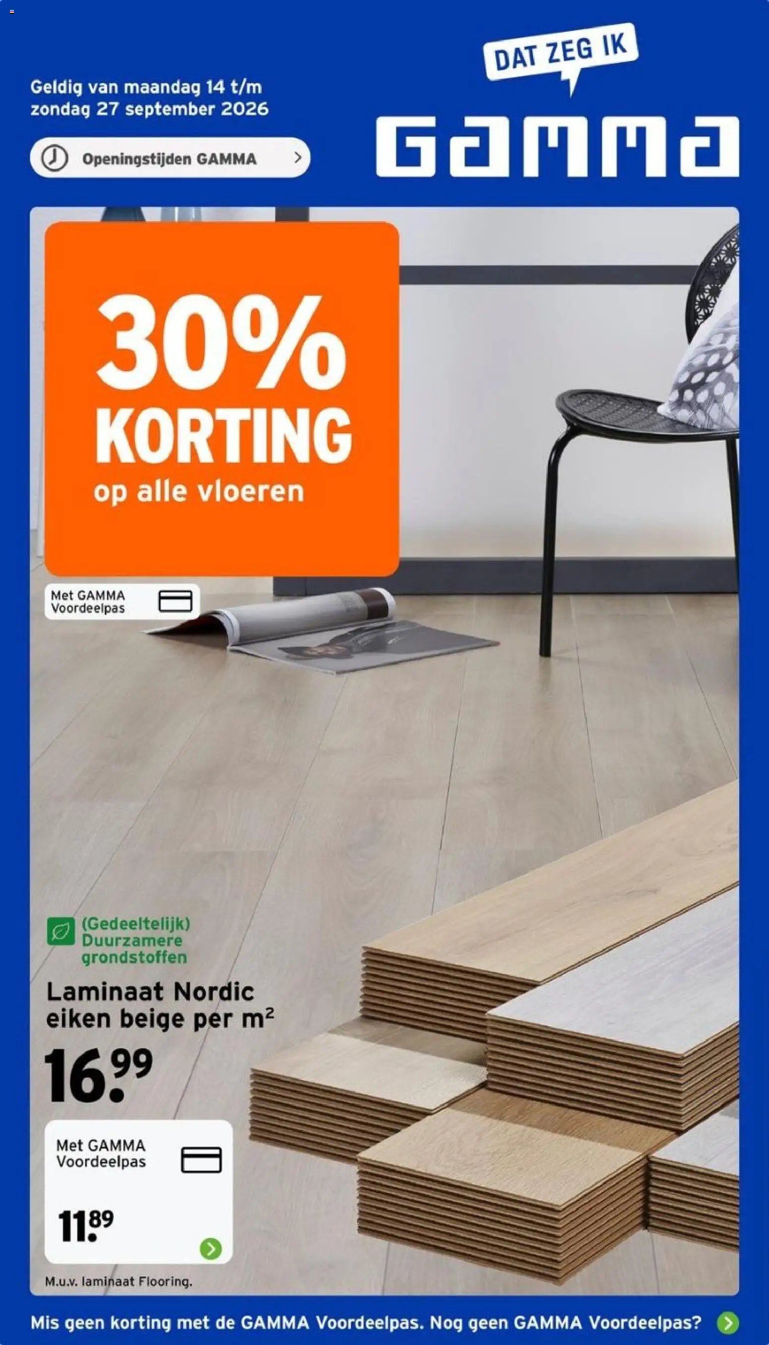GAMMA folder 30% korting