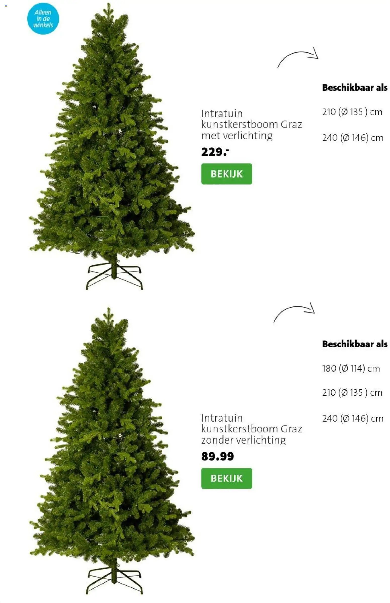 Intratuin folder Kerst bomen