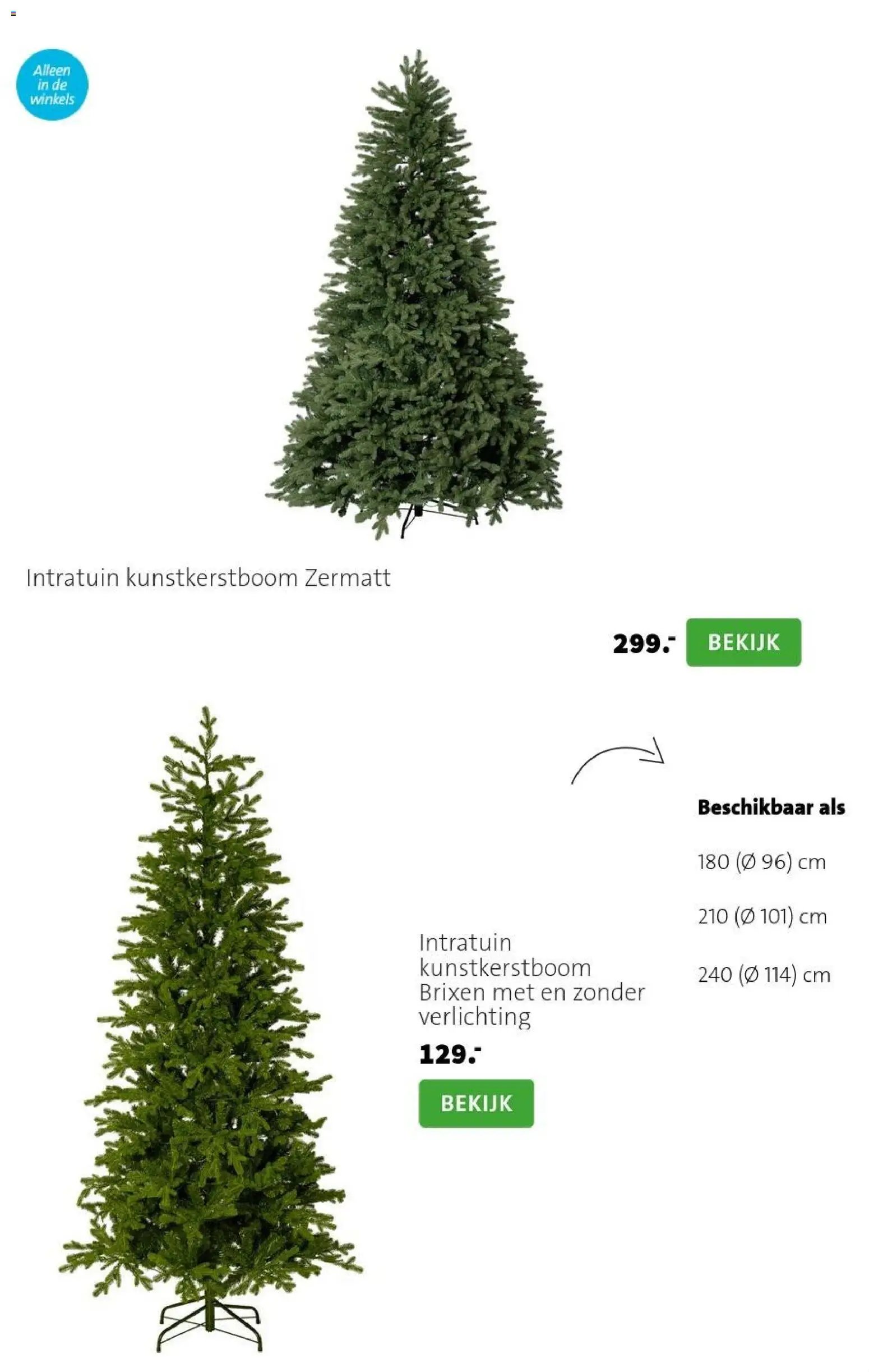 Intratuin folder Kerst bomen