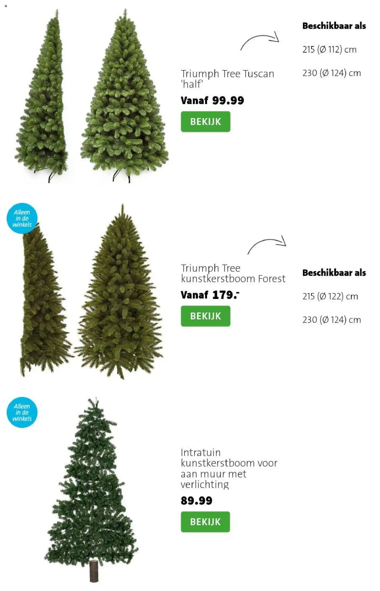 Intratuin folder Kerst bomen