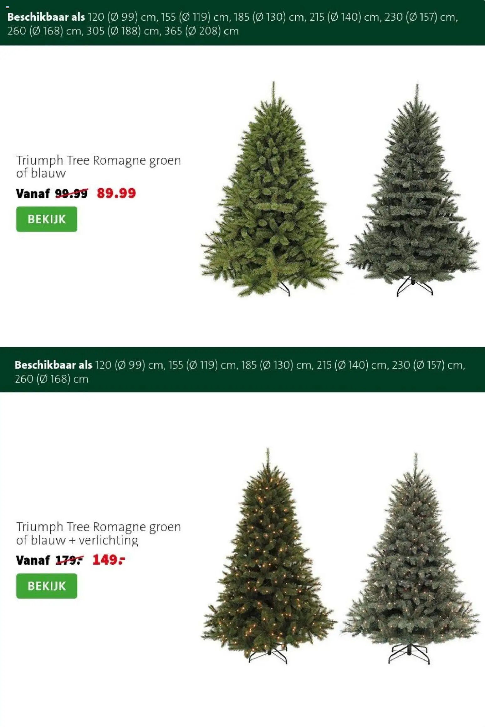 Intratuin folder Kerst bomen