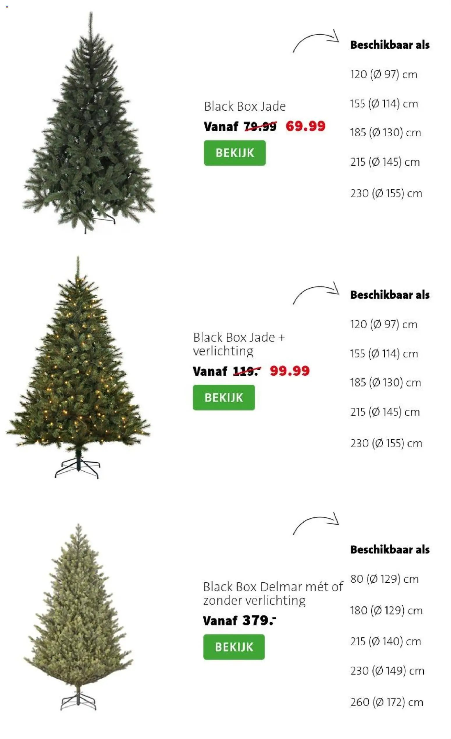 Intratuin folder Kerst bomen
