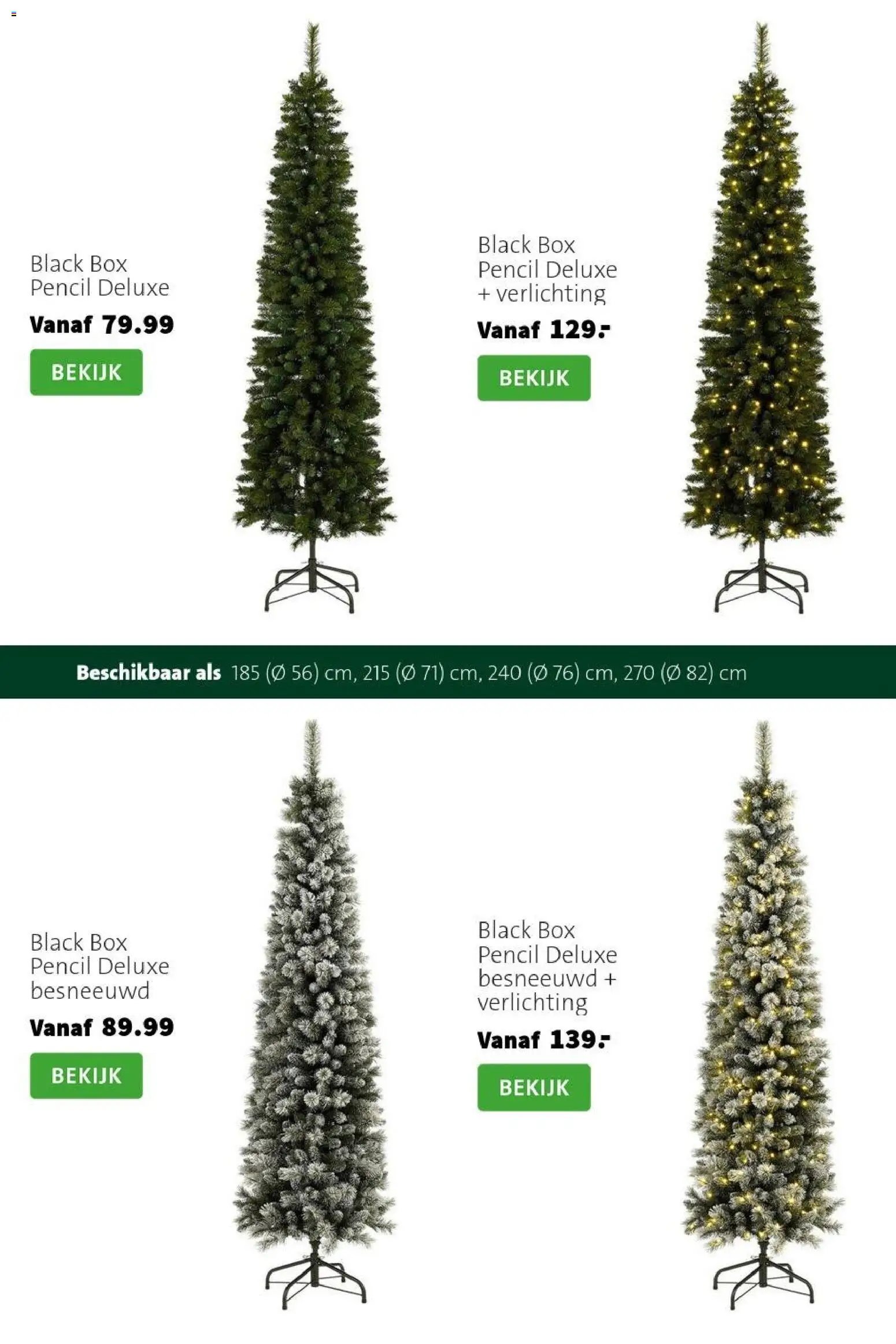 Intratuin folder Kerst bomen