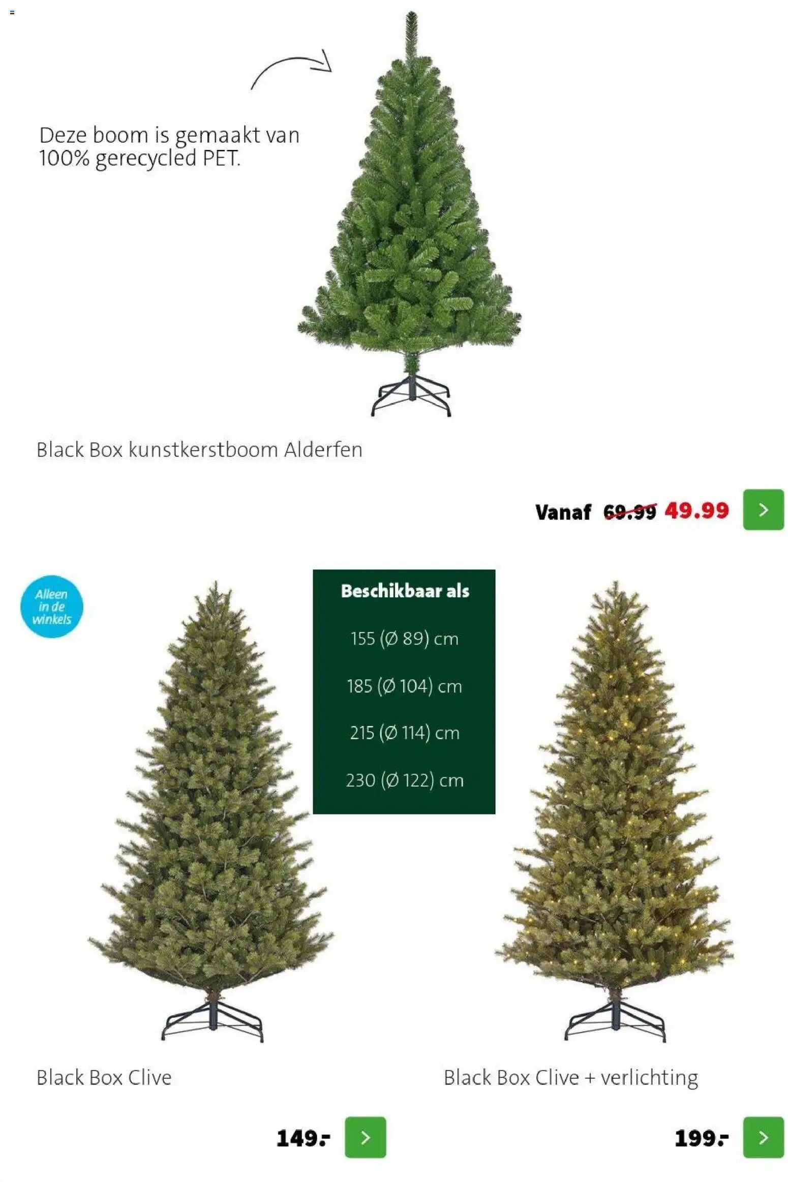 Intratuin folder Kerst bomen
