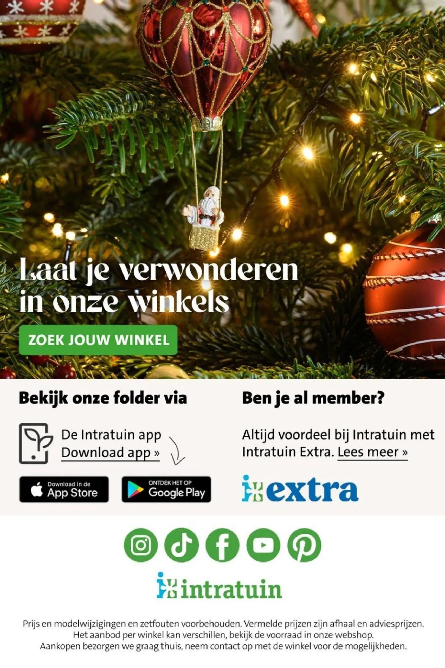 Intratuin folder Kerst bomen