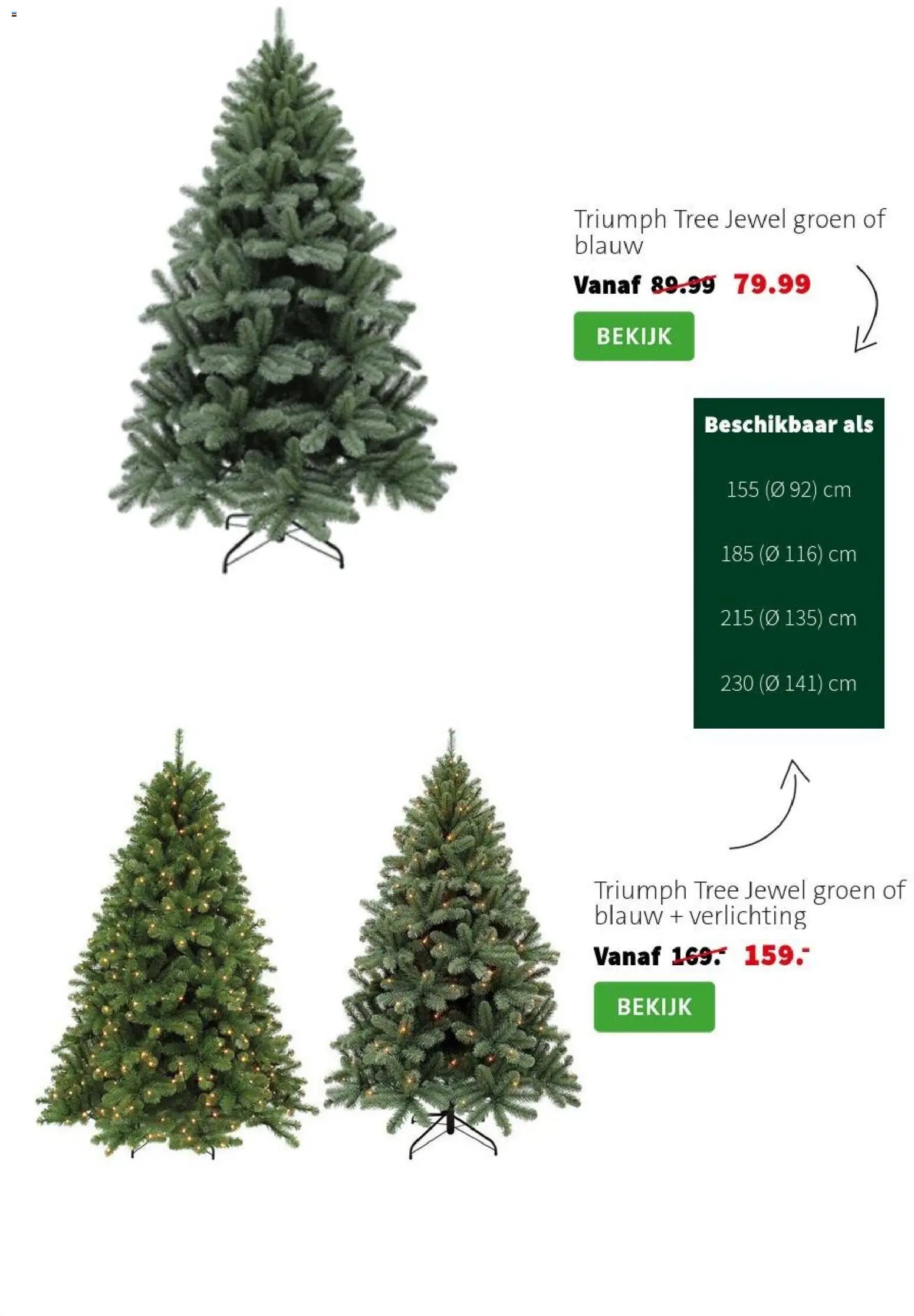 Intratuin folder Kerst bomen