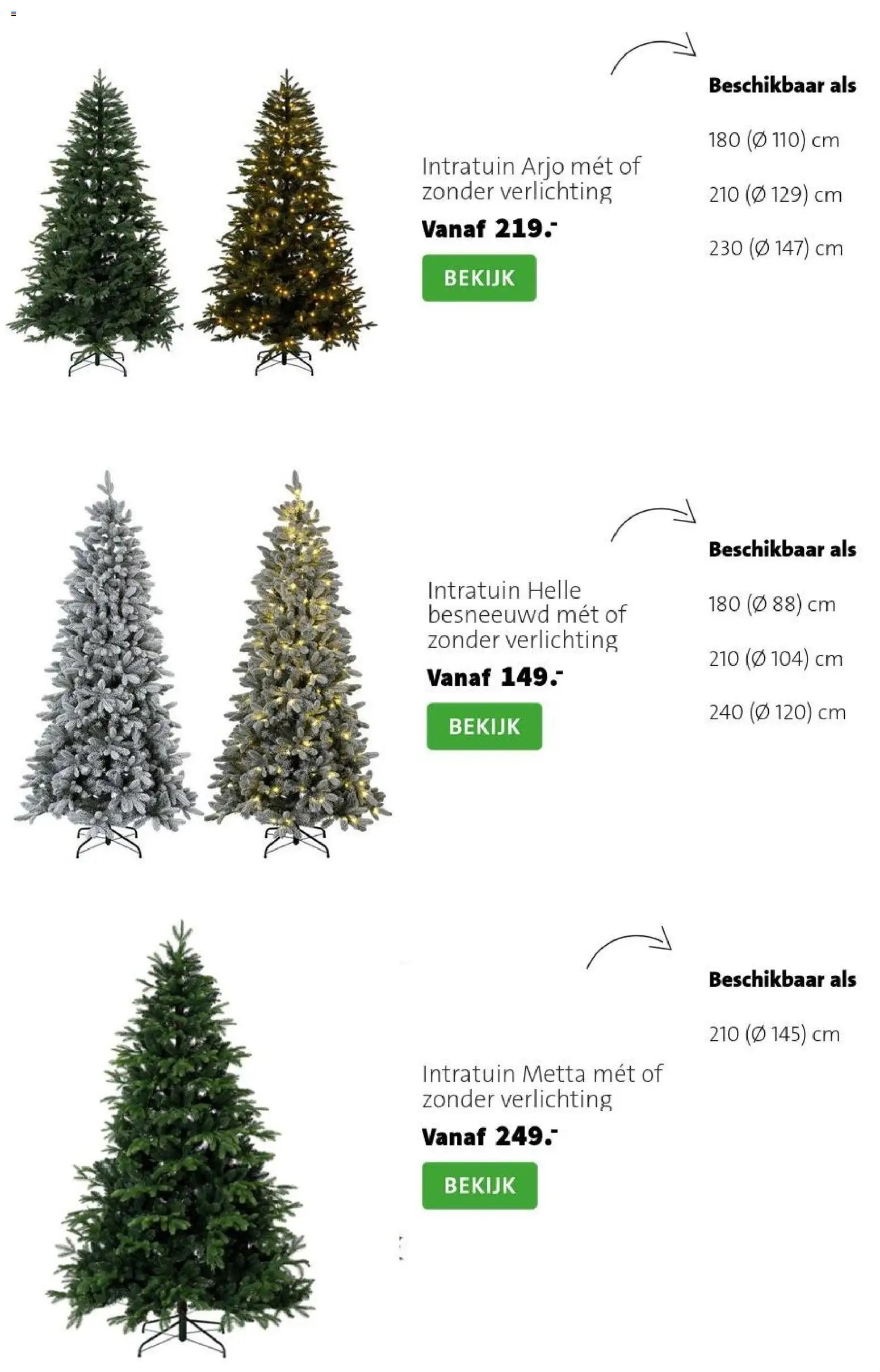 Intratuin folder Kerst bomen