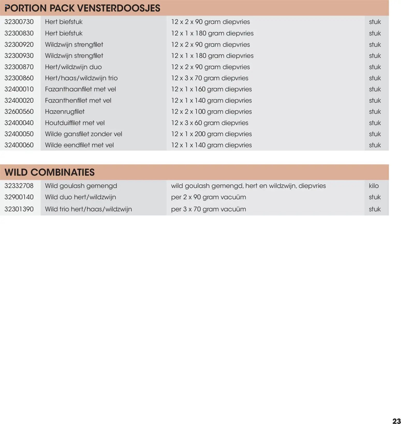 Hanos folder - Wildbrochure 2026/2027