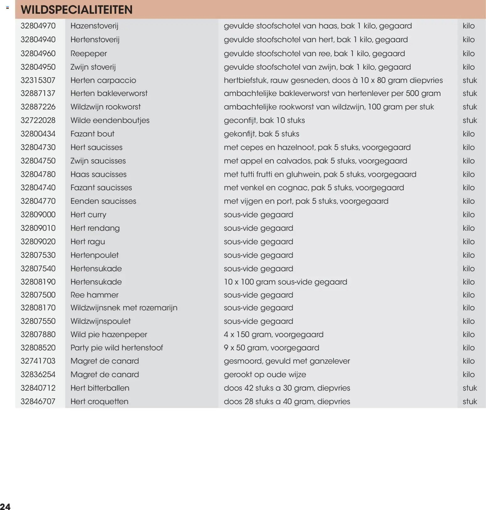 Hanos folder - Wildbrochure 2026/2027
