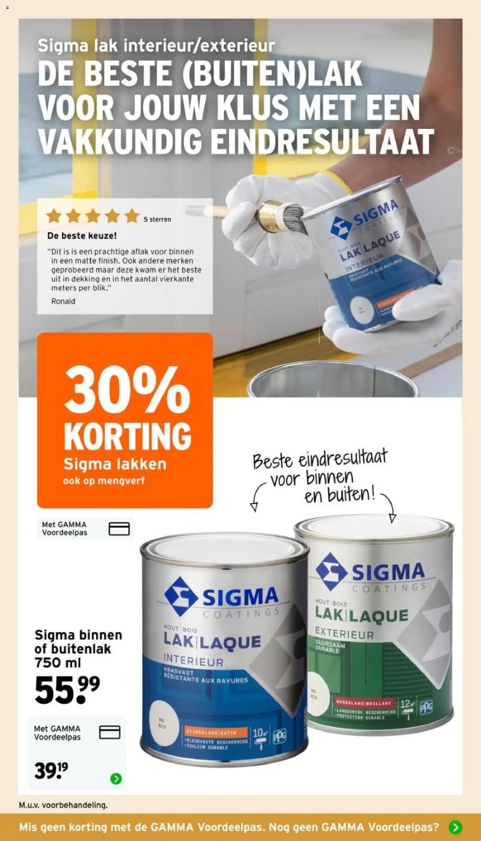 GAMMA folder - De nummer 1 in verf