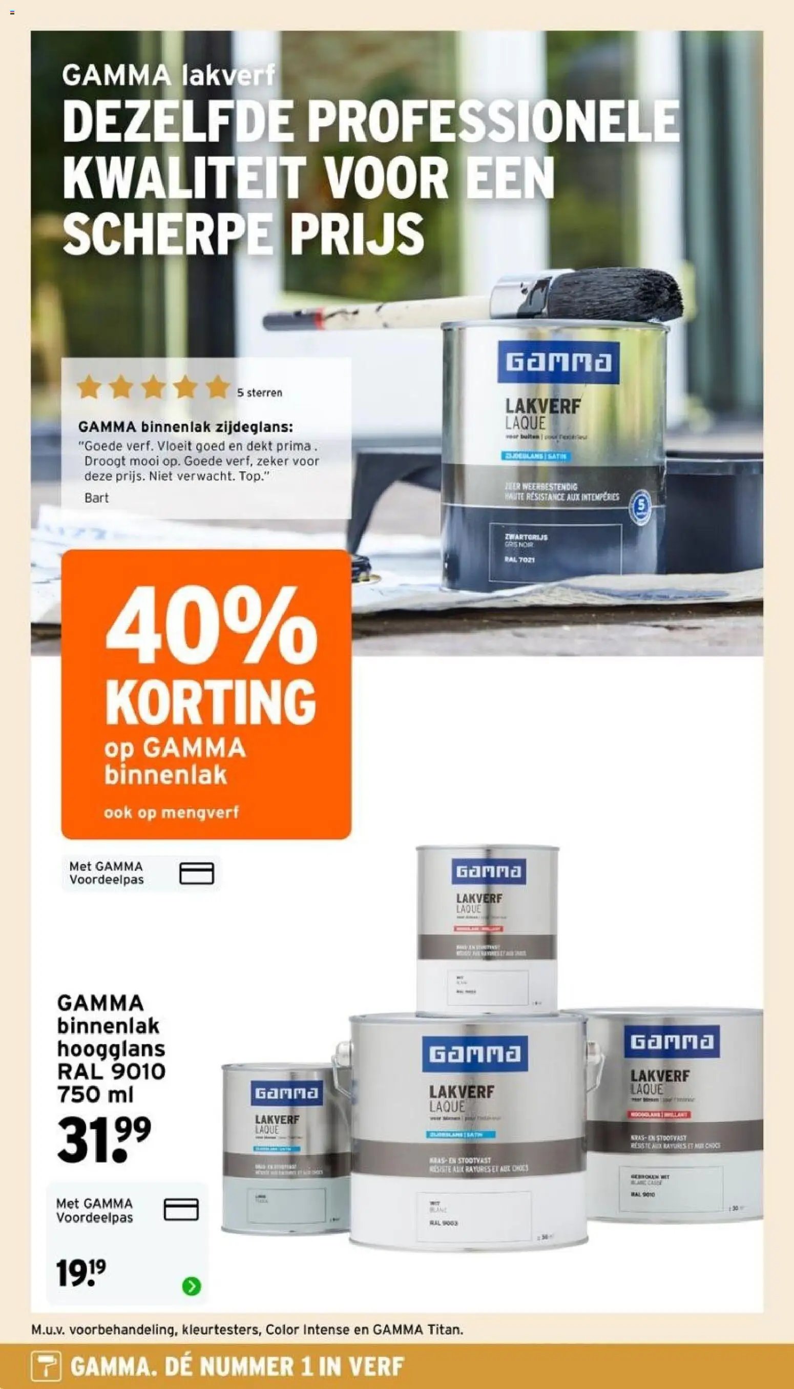 GAMMA folder - De nummer 1 in verf