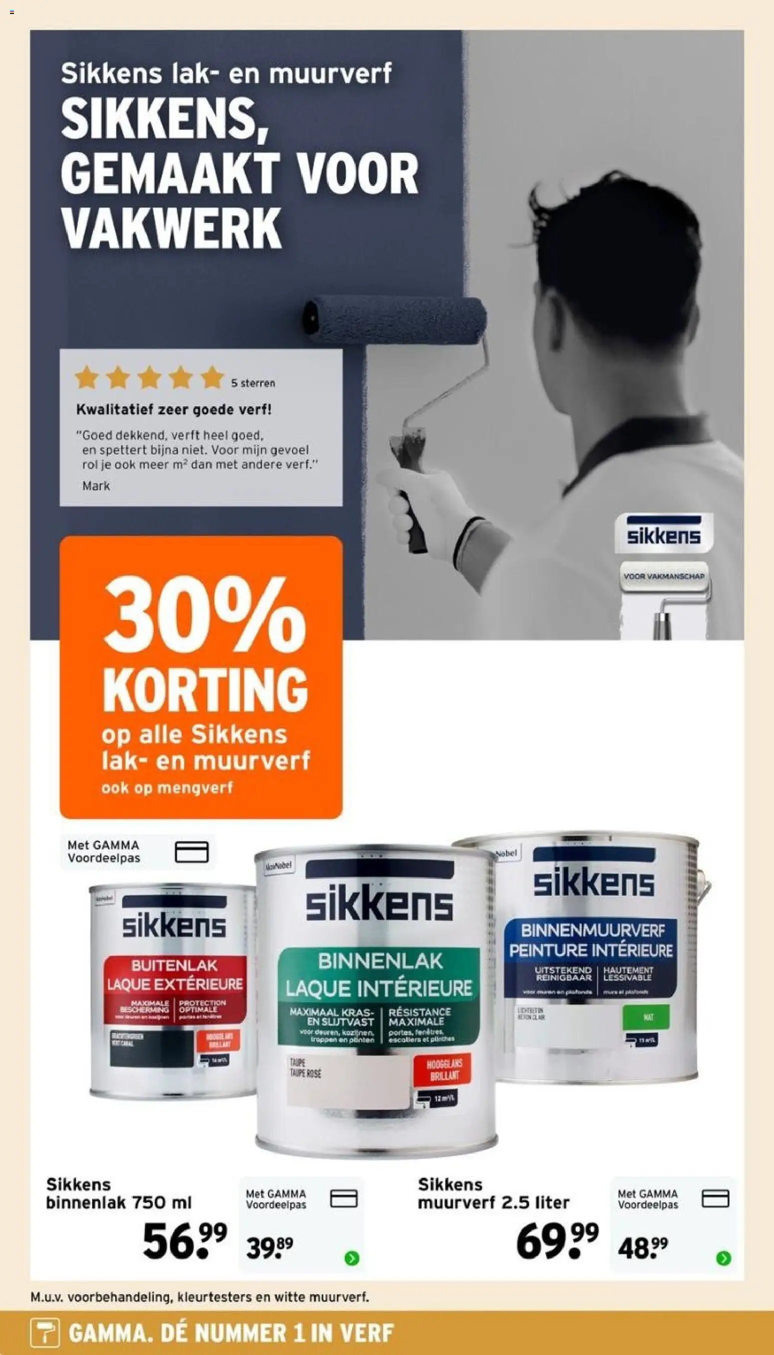 GAMMA folder - De nummer 1 in verf