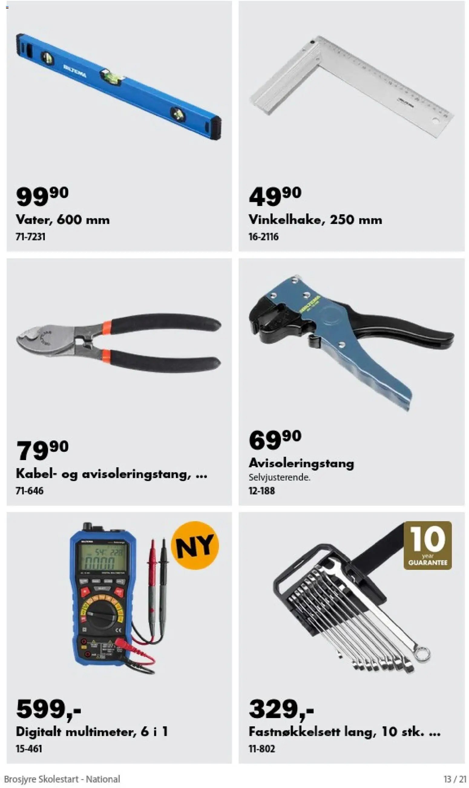 Biltema Brosjyre Skolestart - National