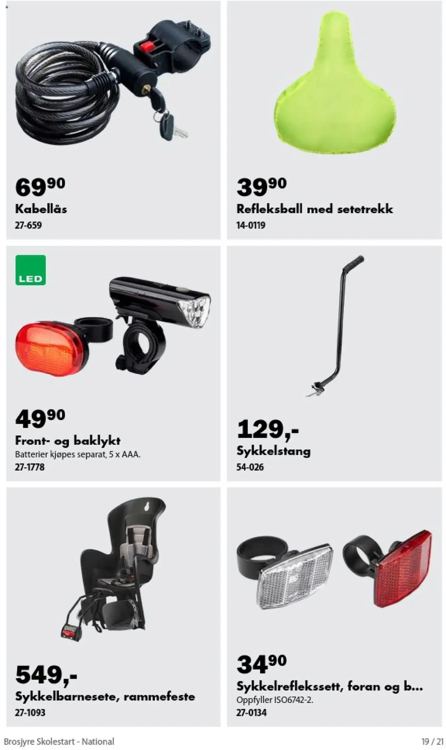 Biltema Brosjyre Skolestart - National