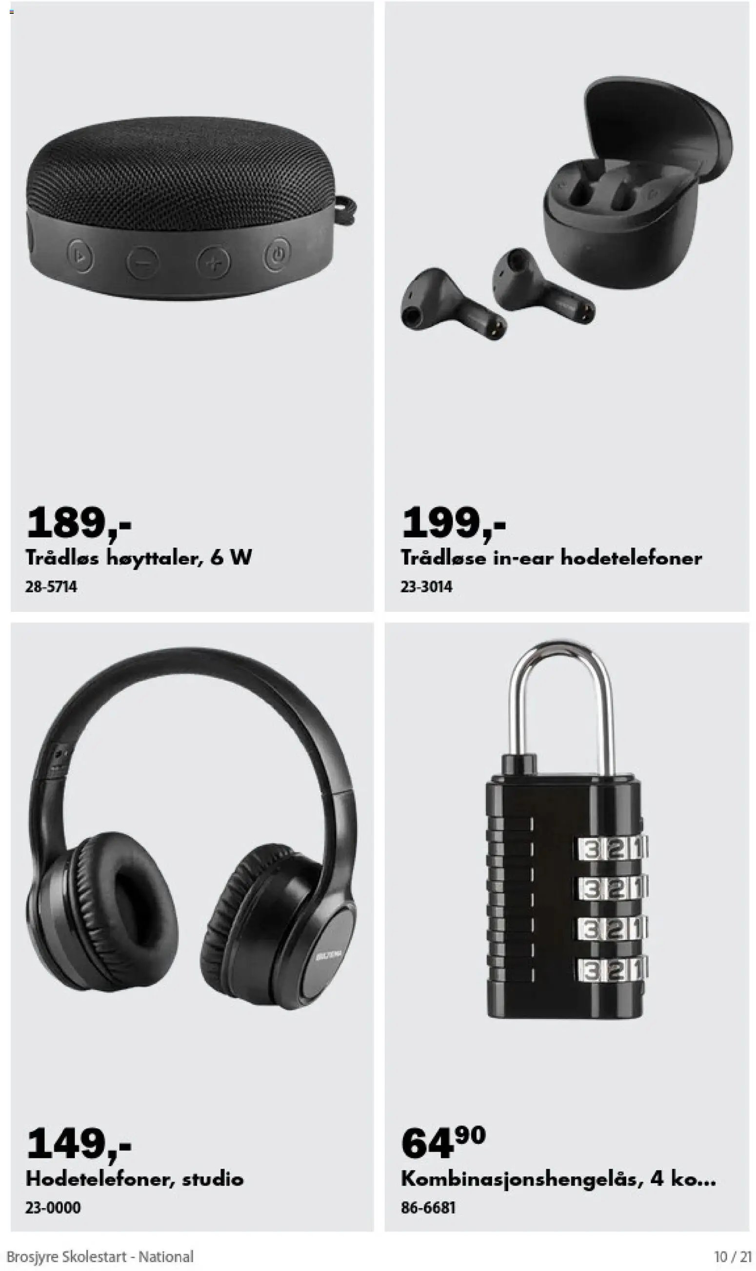 Biltema Brosjyre Skolestart - National