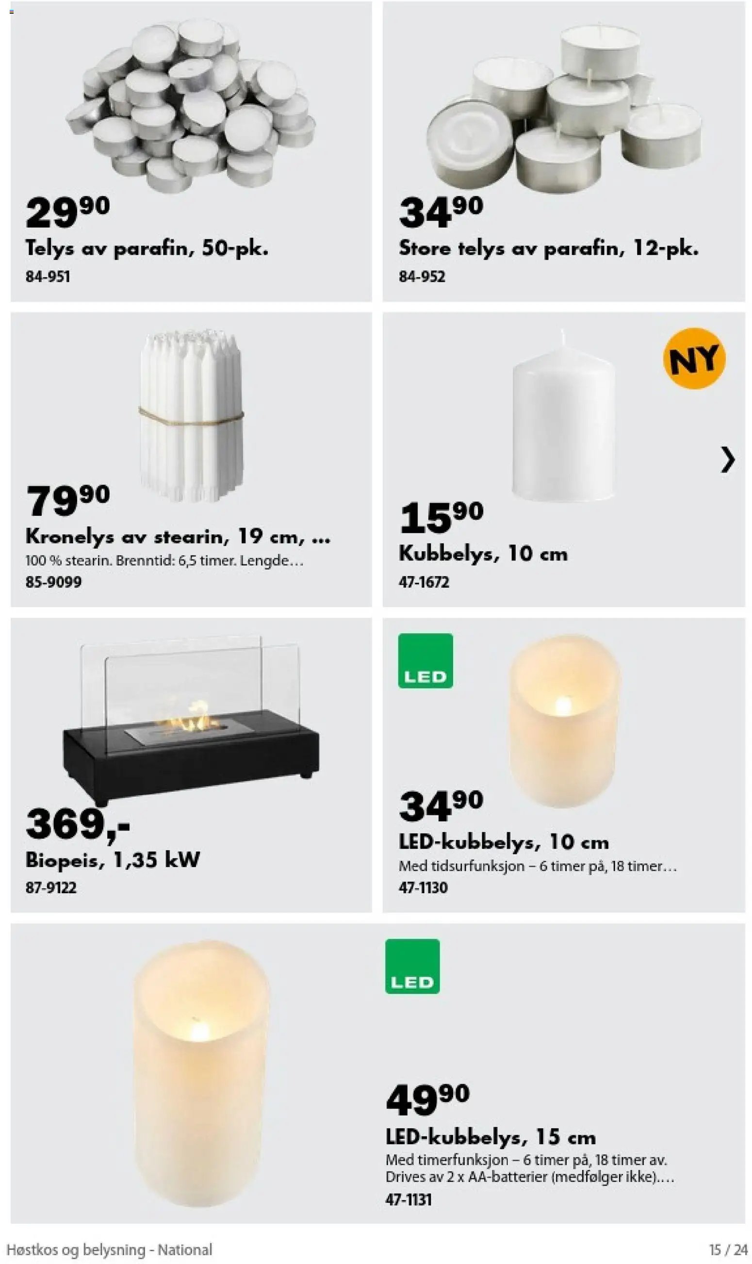 Biltema kundeavis Høstkos og belysning - National