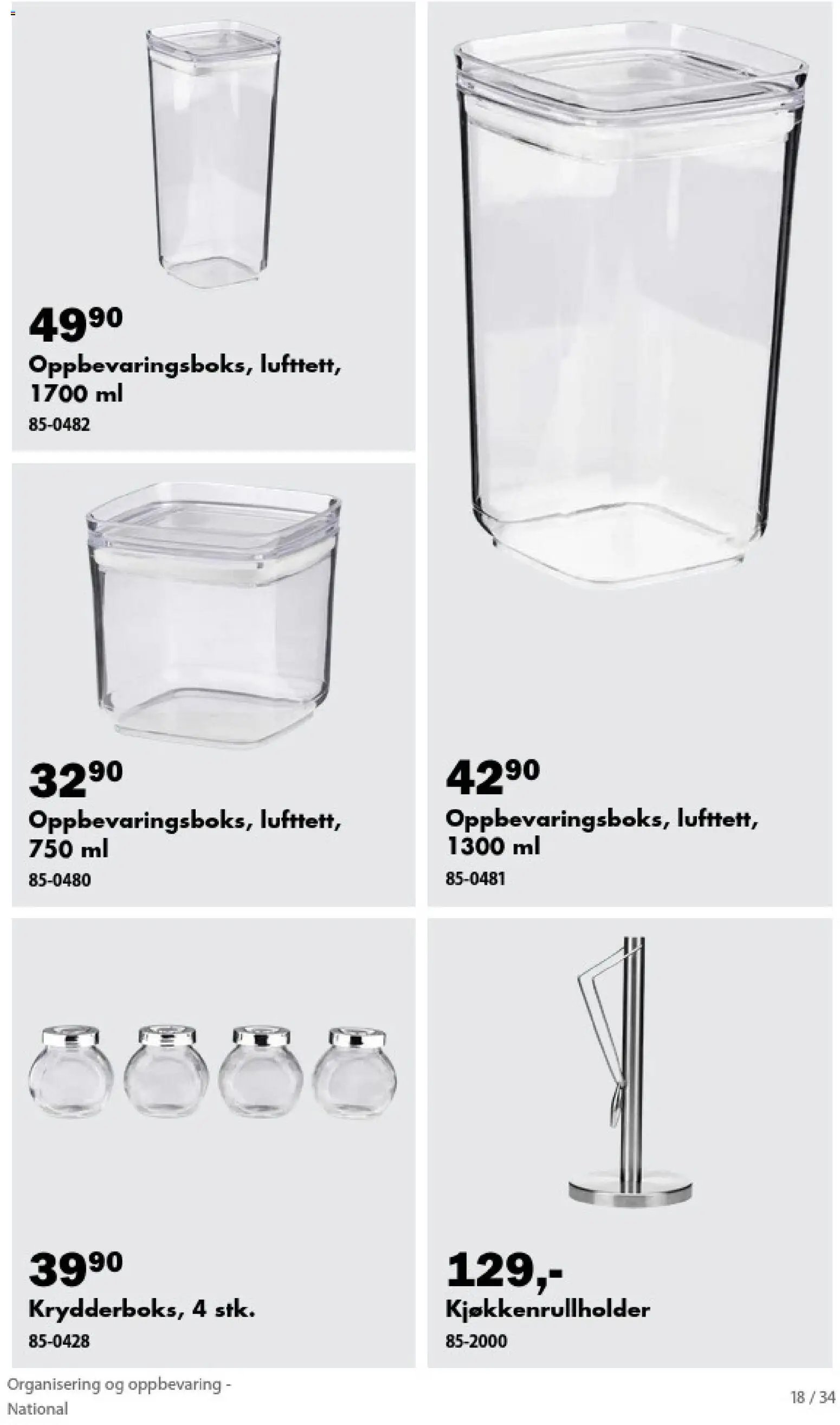 Biltema kundeavis Organisering og oppbevaring
