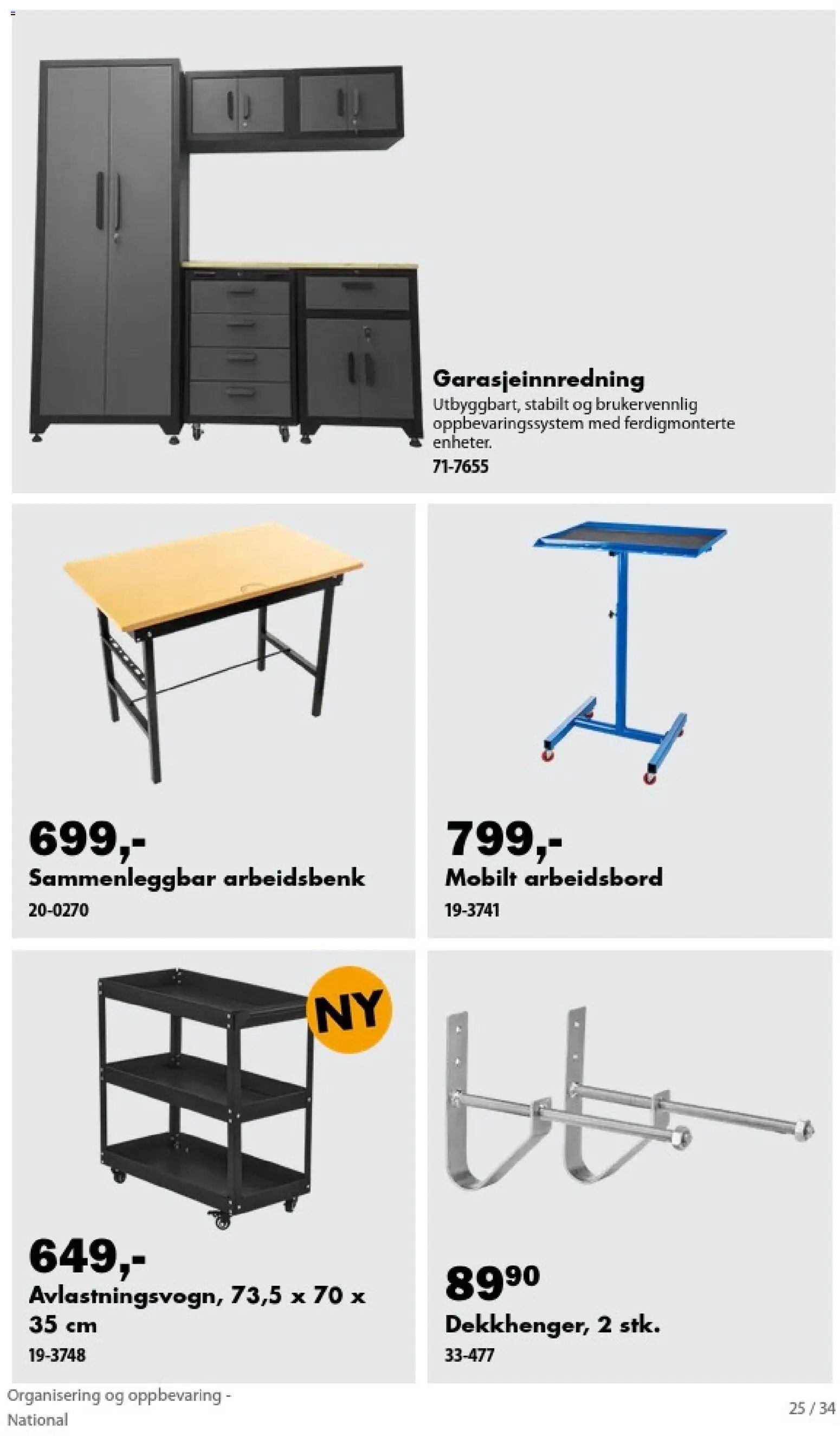 Biltema kundeavis Organisering og oppbevaring