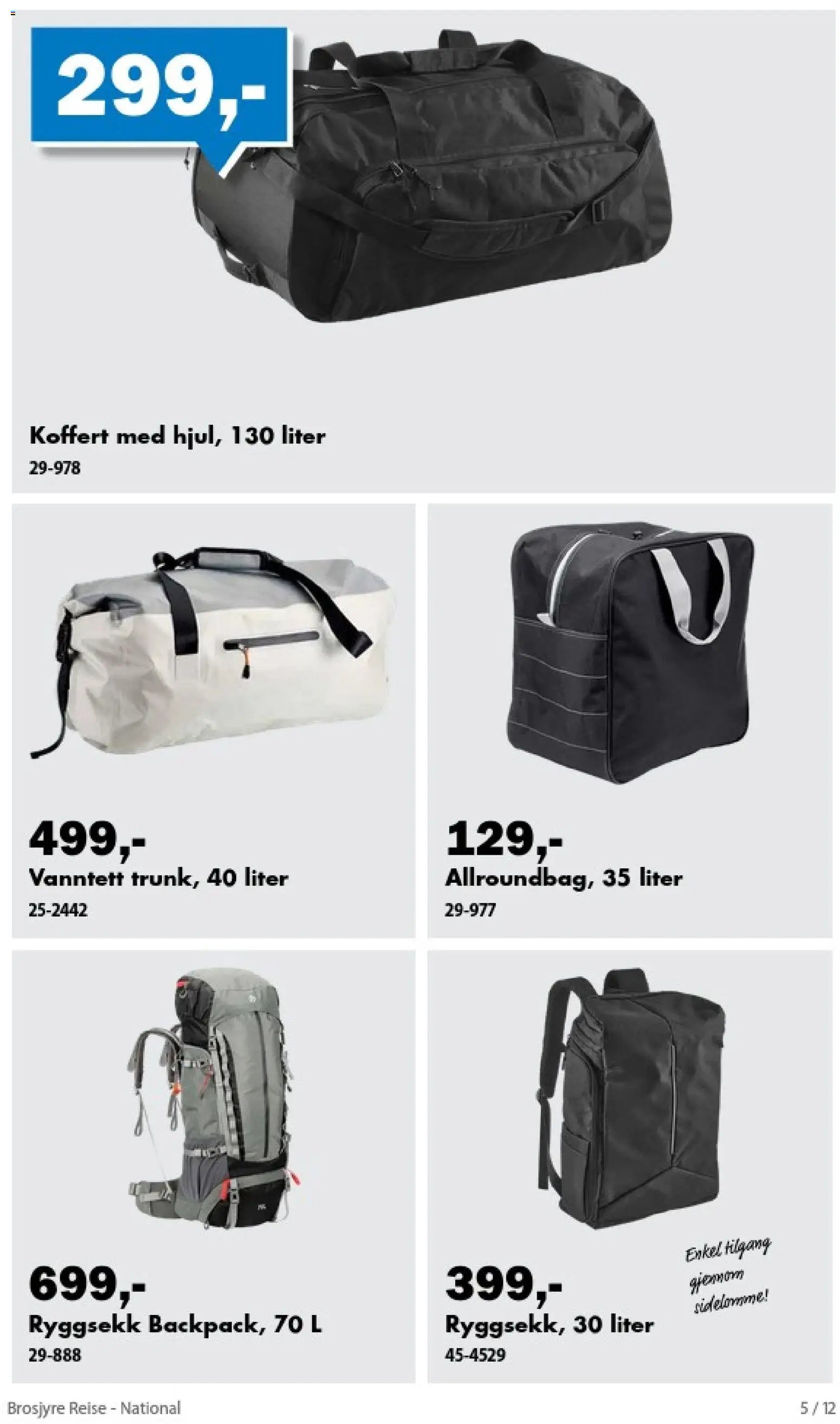 Biltema Brosjyre Reise - National