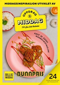 Bunnpris kundeavis middagsinspirasjon utviklet av
