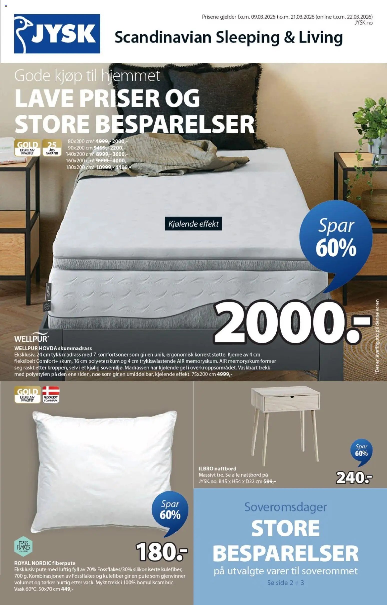 JYSK kundeavis (2026-03-09 - 2026-03-22)