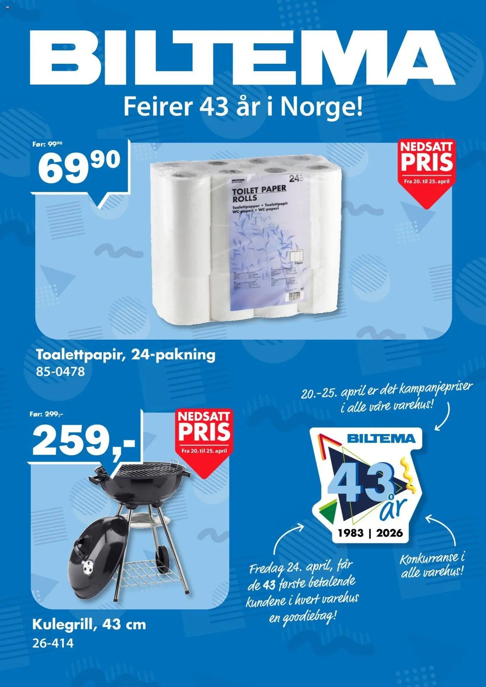 Biltema Jubileumbrosjyre (2026-04-20 - 2026-05-07)