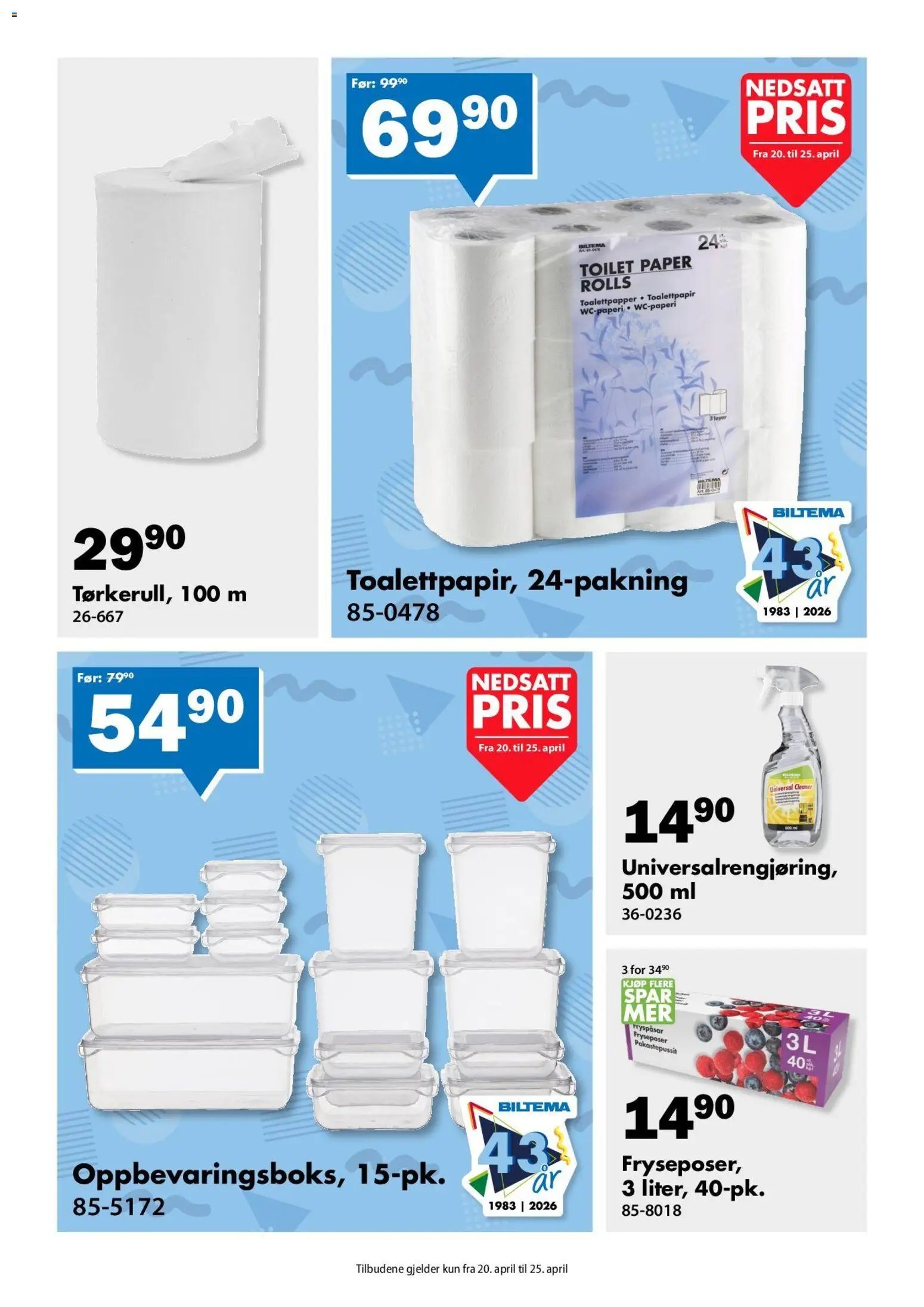 Biltema Jubileumbrosjyre (2026-04-20 - 2026-05-07)