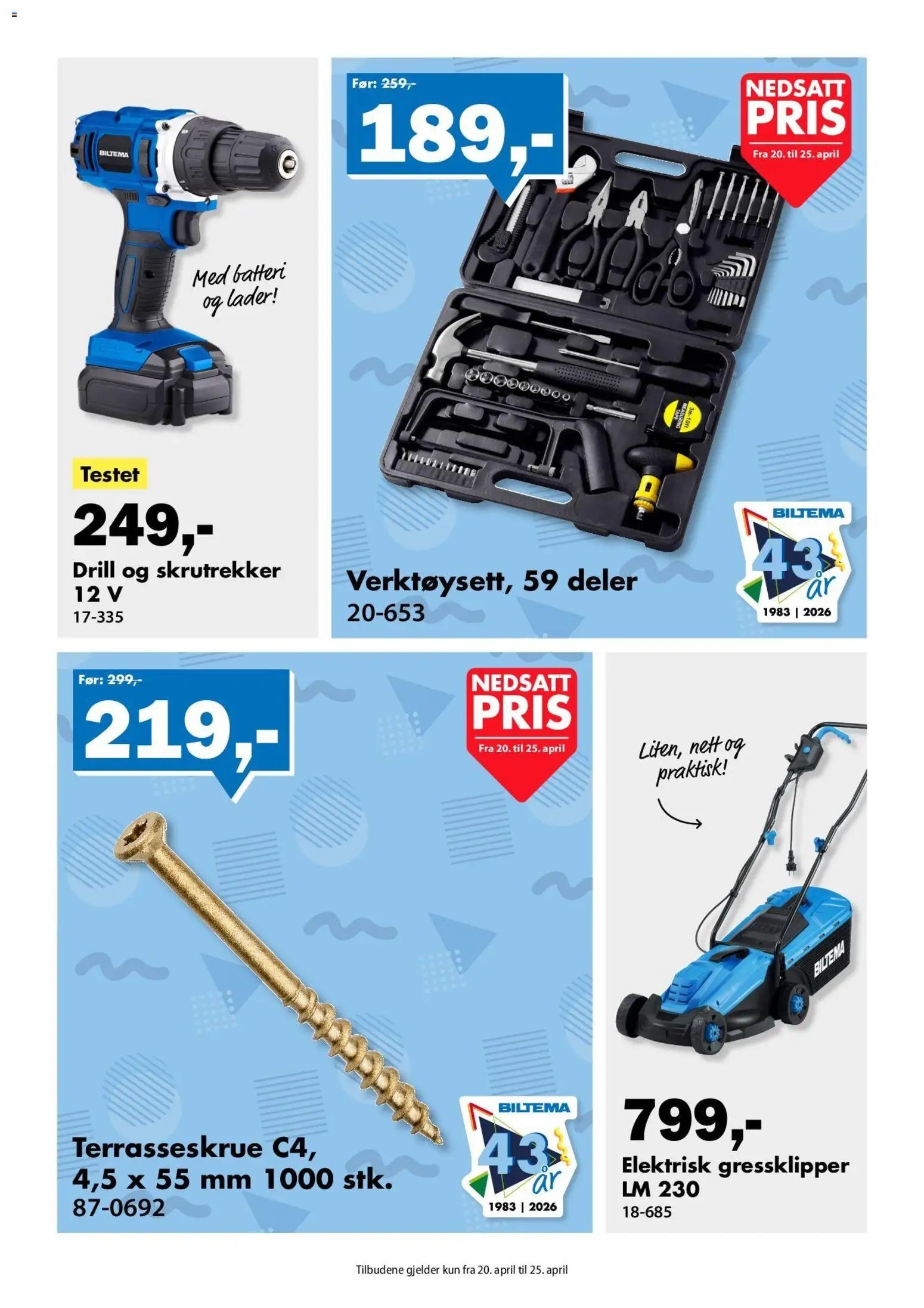 Biltema Jubileumbrosjyre (2026-04-20 - 2026-05-07)