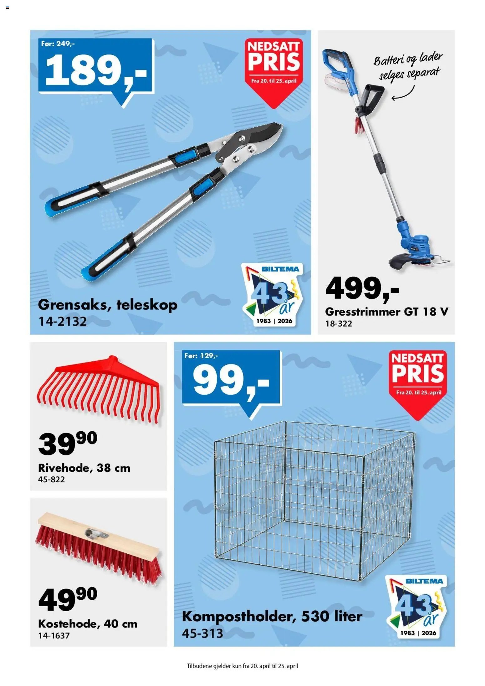 Biltema Jubileumbrosjyre (2026-04-20 - 2026-05-07)