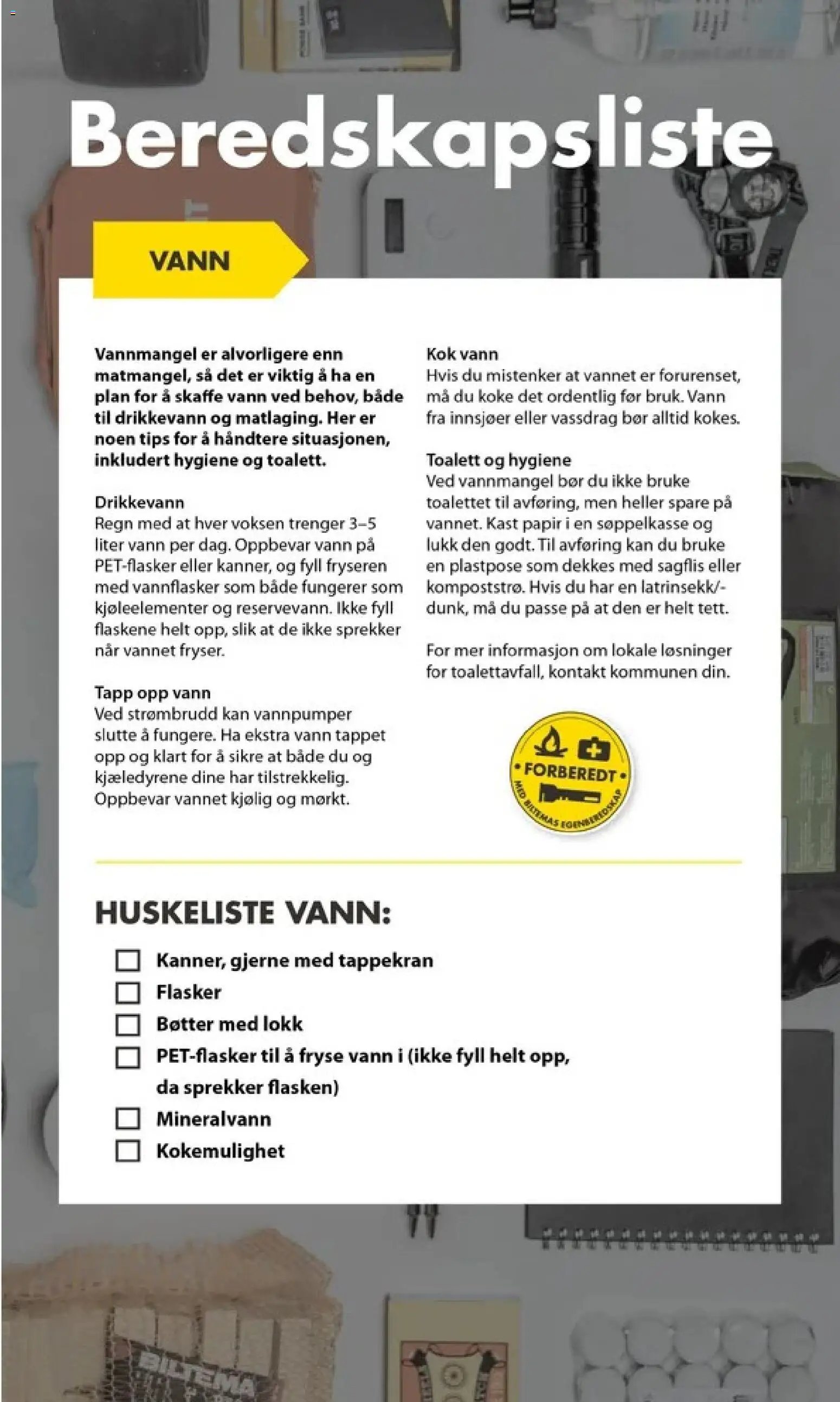 Biltema kundeavis Egenberedskap - National