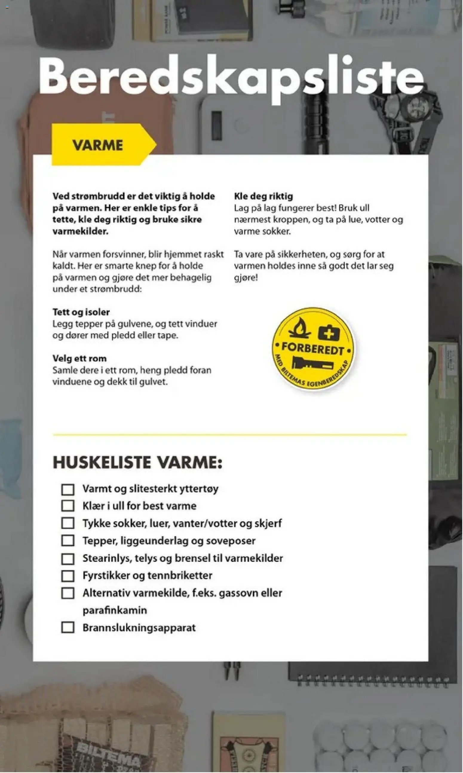 Biltema kundeavis Egenberedskap - National