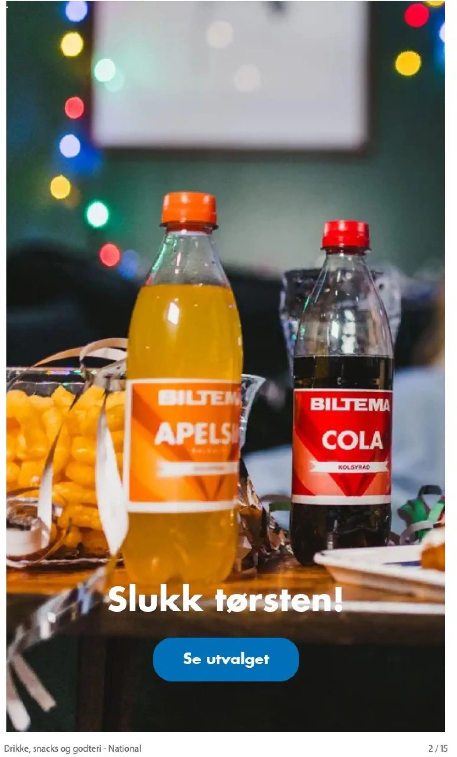 Biltema kundeavis Drikke, snacks og godteri - National