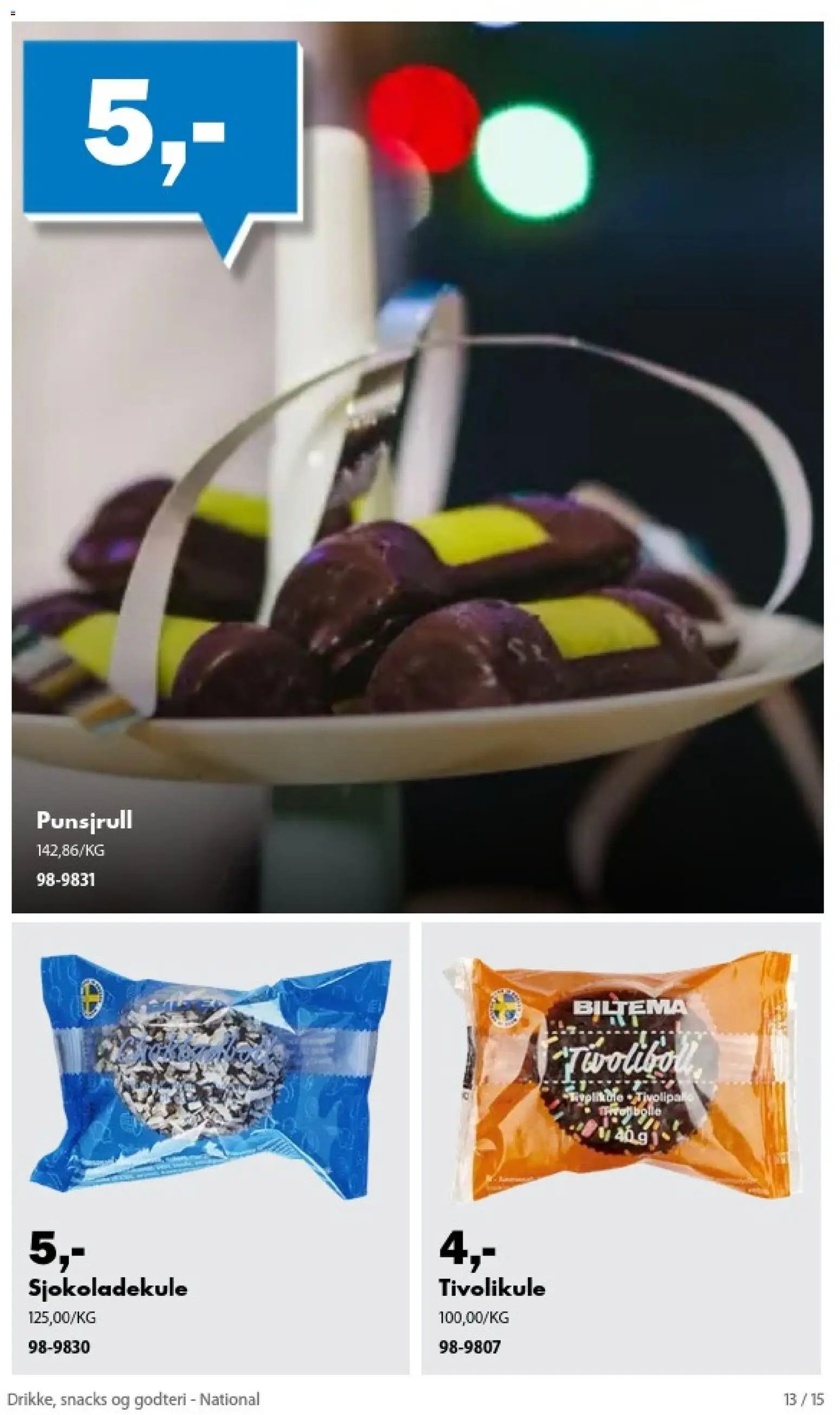 Biltema kundeavis Drikke, snacks og godteri - National