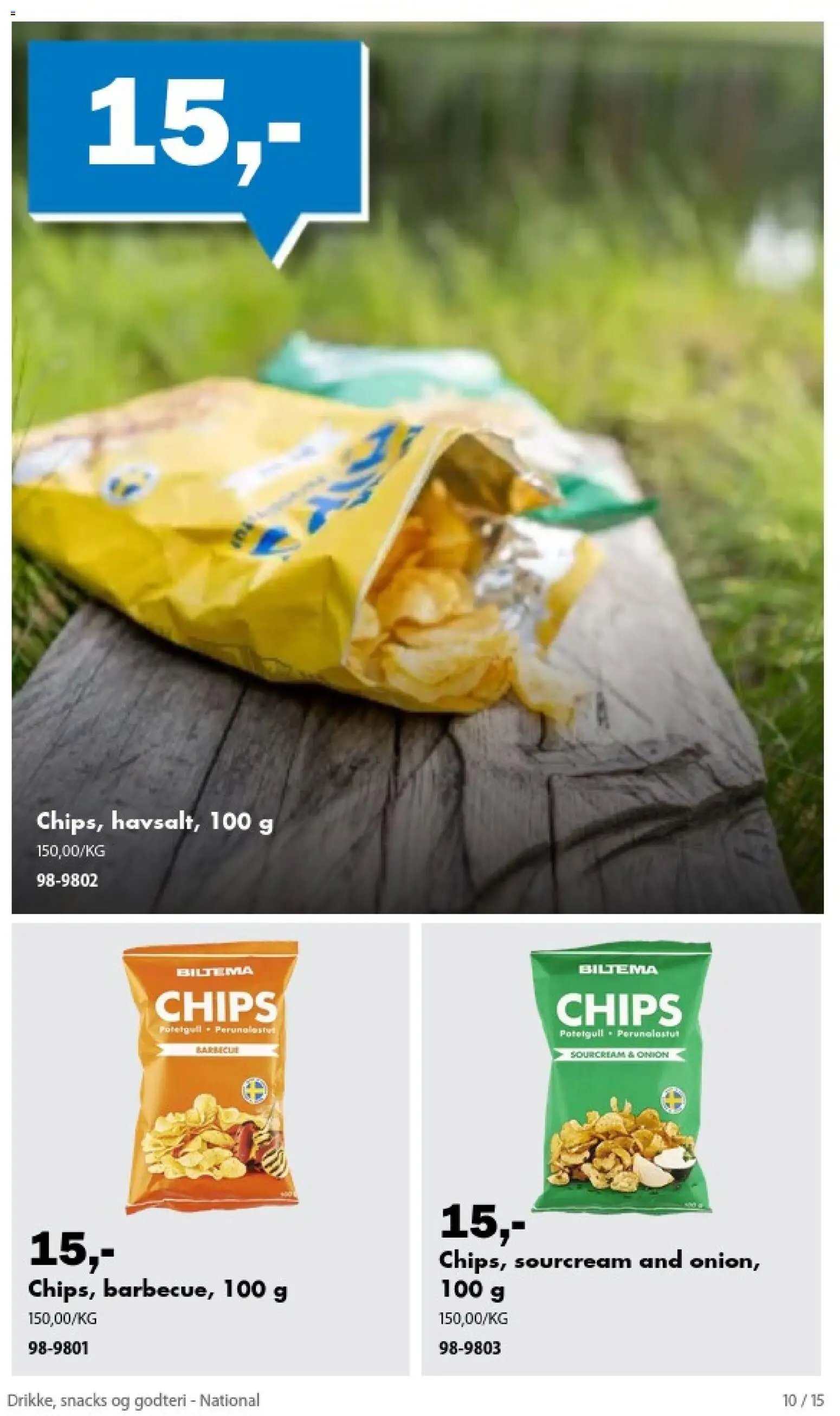 Biltema kundeavis Drikke, snacks og godteri - National
