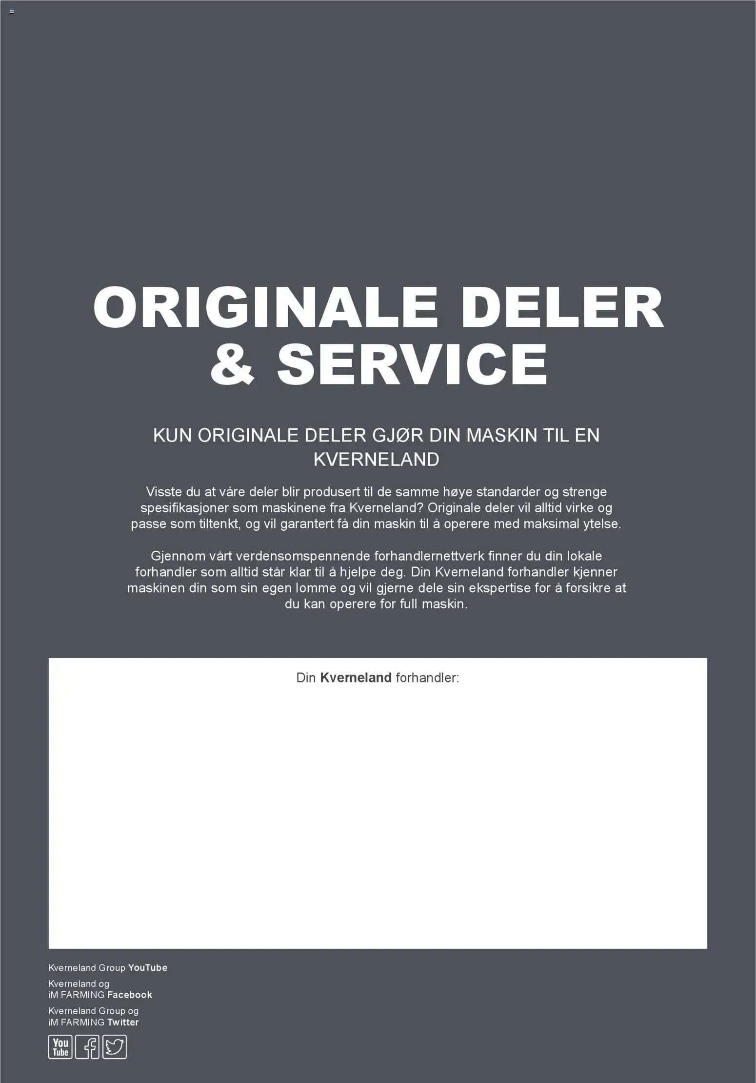 Felleskjøpet Kverneland plogkropper (2026-01-02 - 2027-01-03)