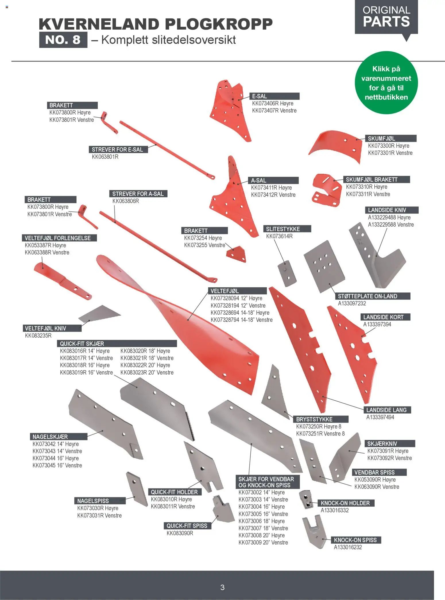 Felleskjøpet Kverneland plogkropper (2026-01-02 - 2027-01-03)