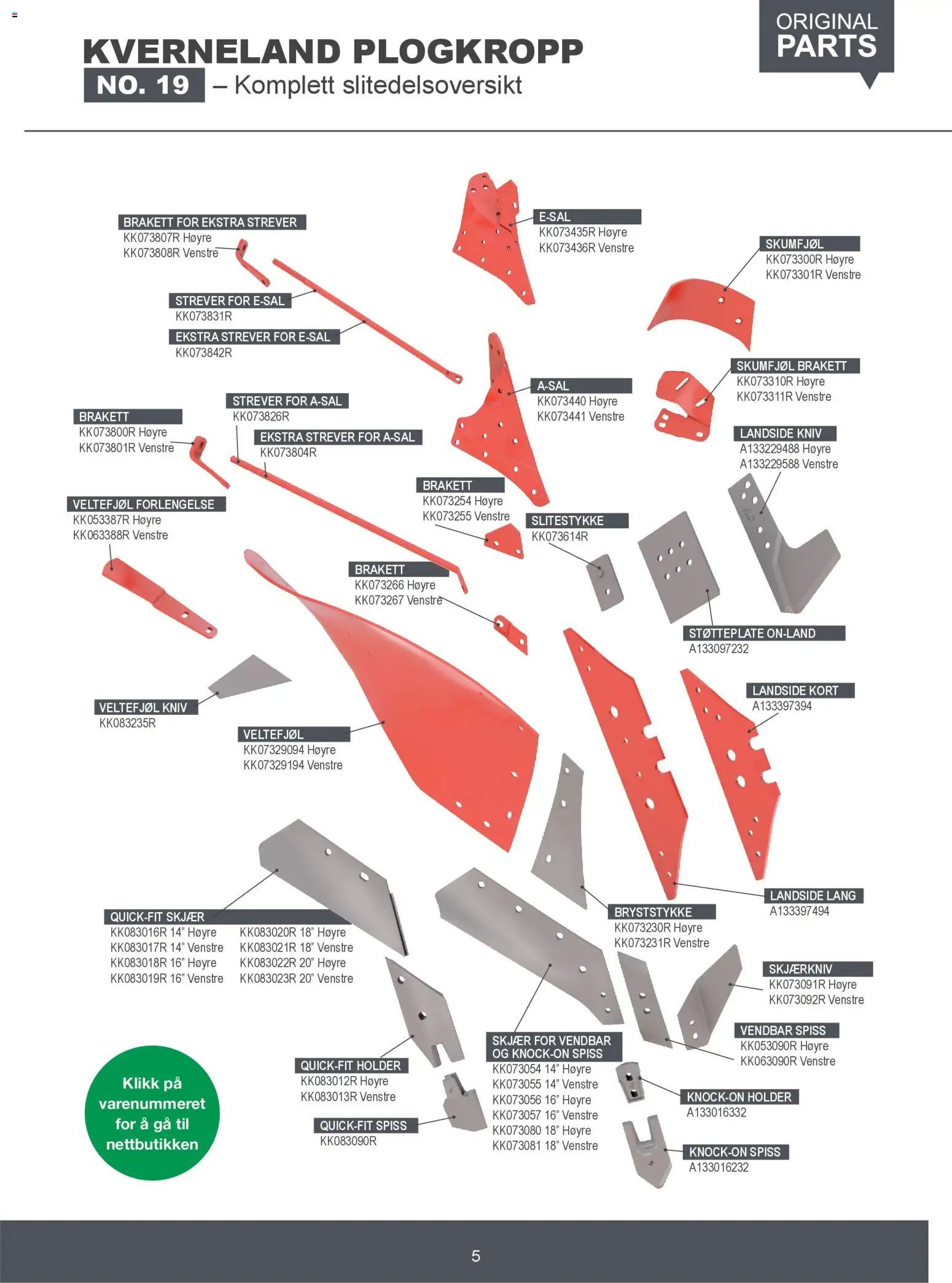 Felleskjøpet Kverneland plogkropper (2026-01-02 - 2027-01-03)
