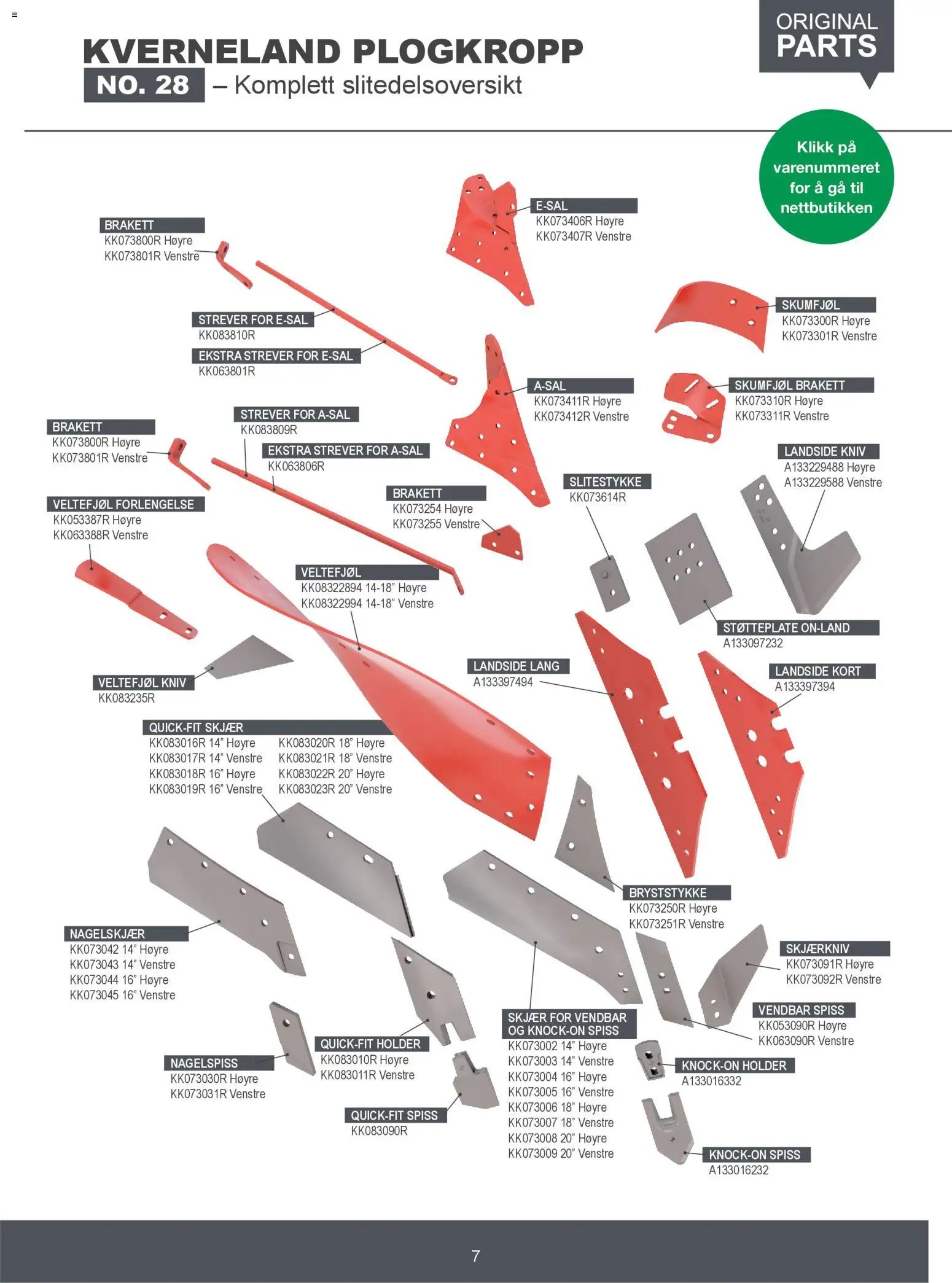 Felleskjøpet Kverneland plogkropper (2026-01-02 - 2027-01-03)